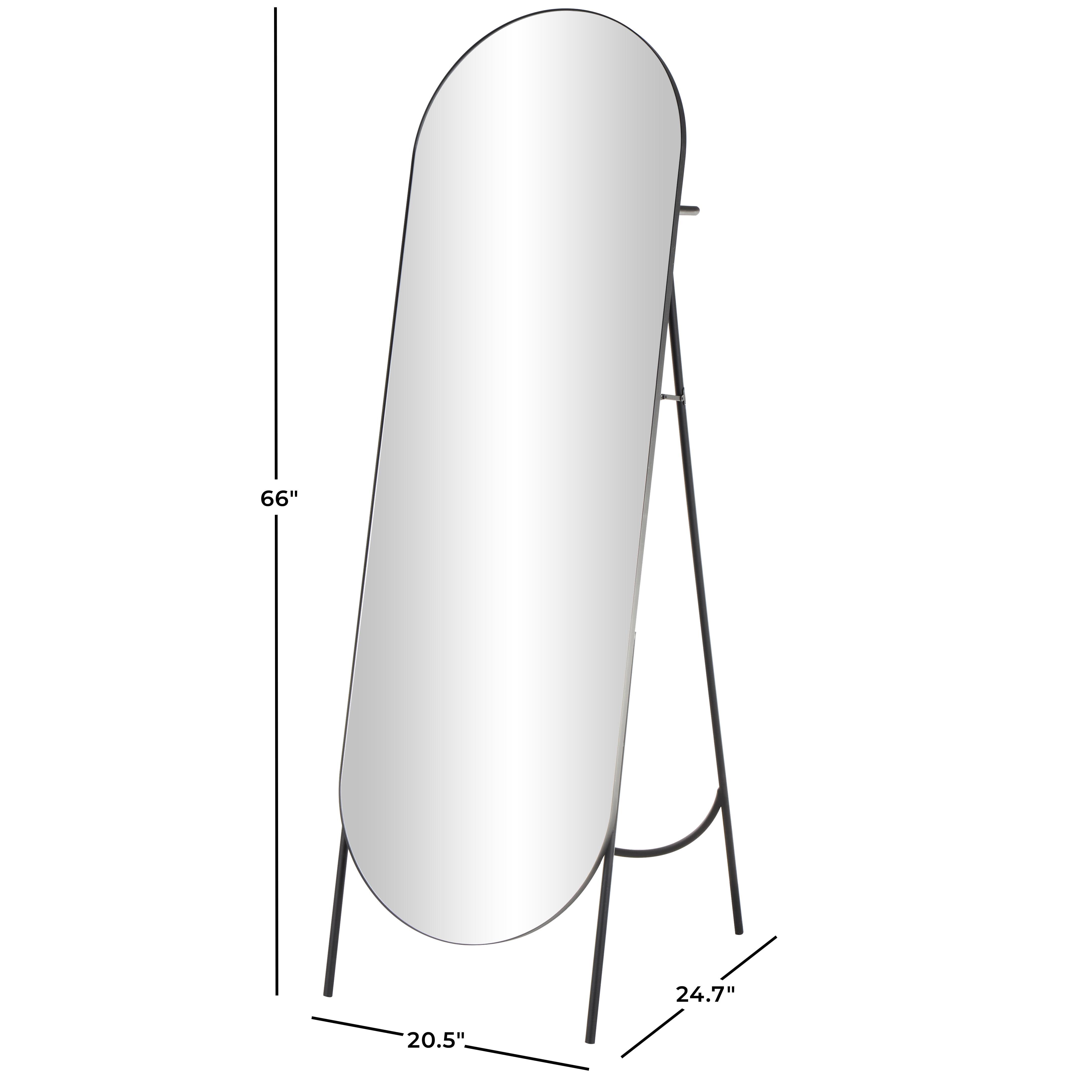 Bayberry Lane Foldable Oval Floor Mirror, , large