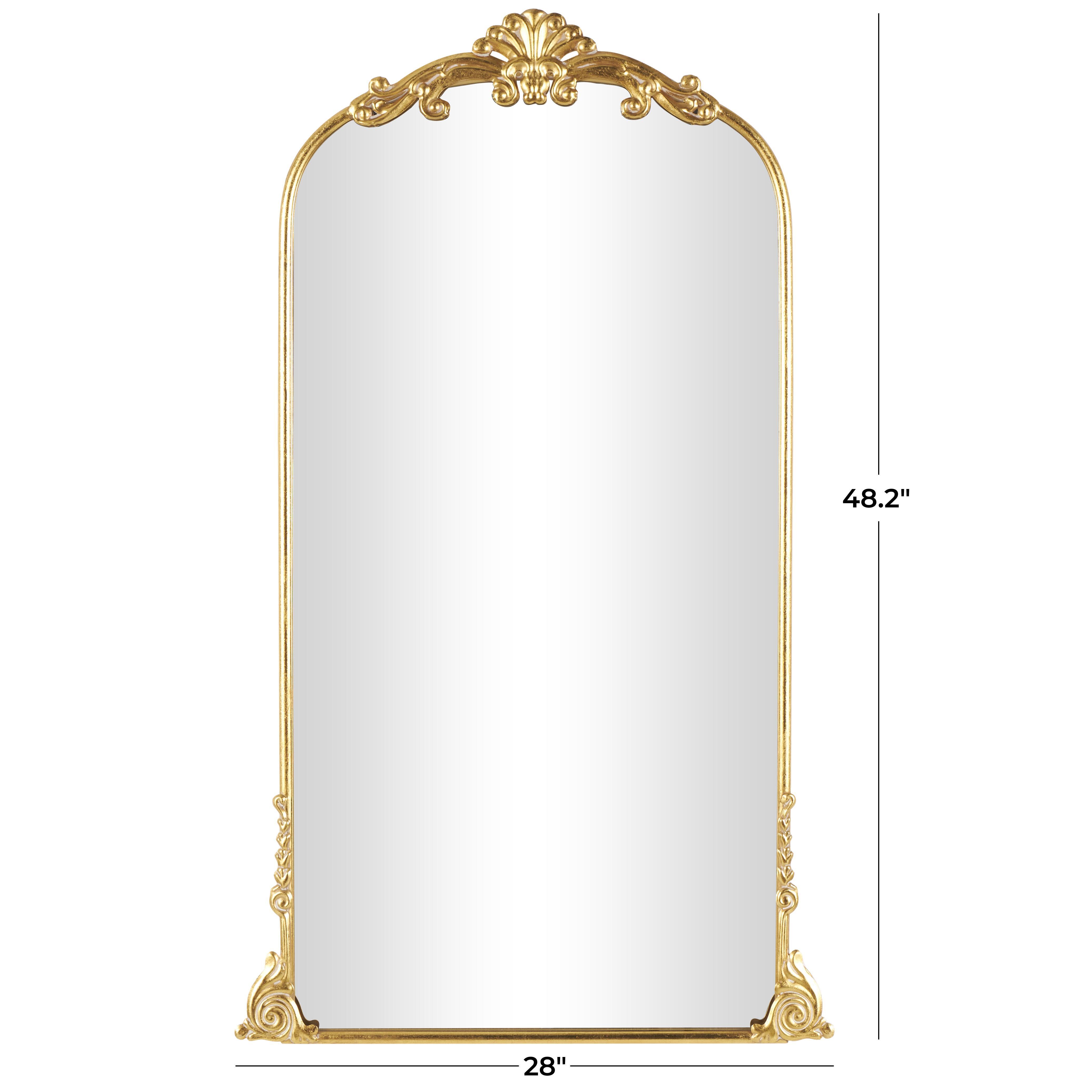 Bayberry Lane Ornate Arched Baroque Floor Mirror, , large