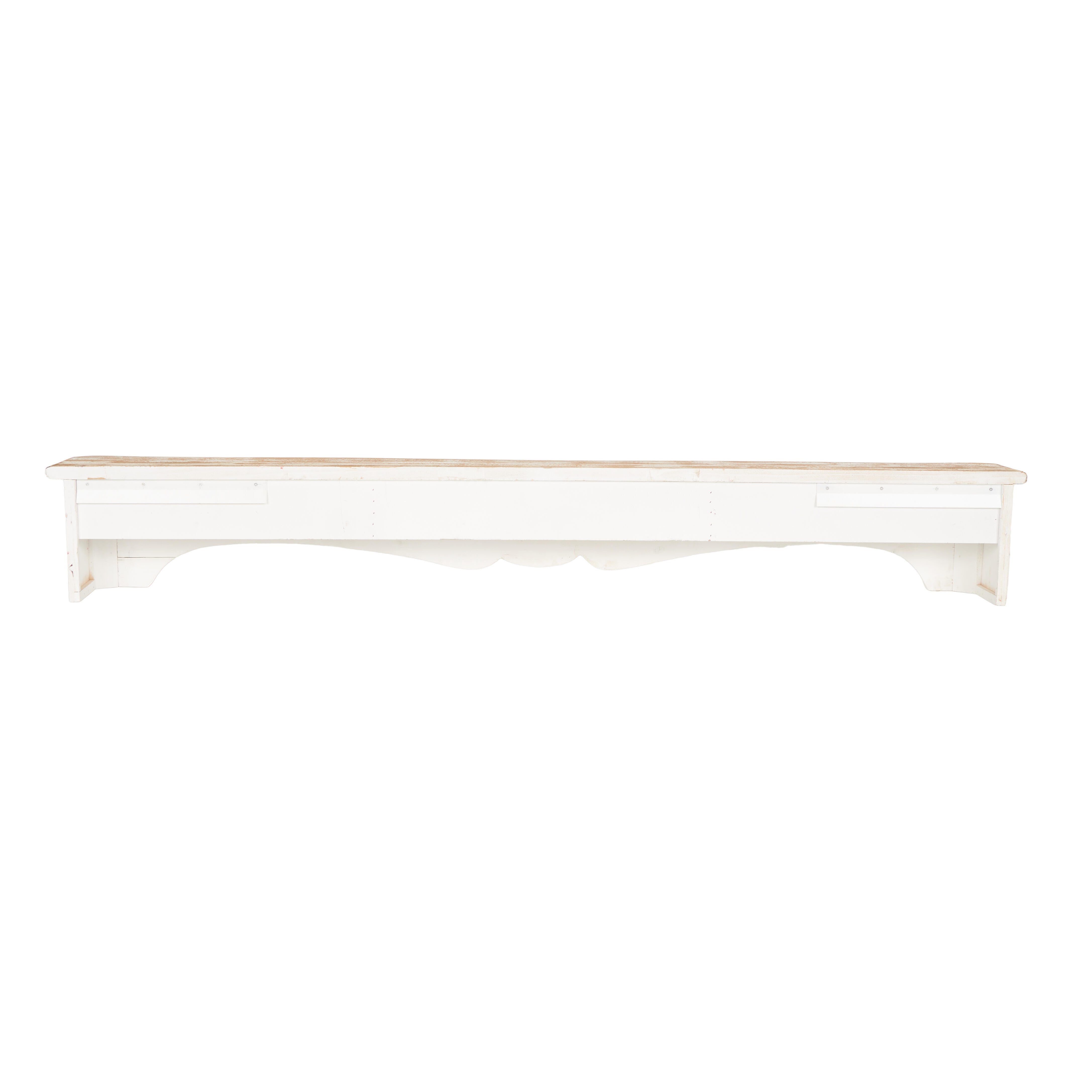 Bayberry Lane Scroll Distressed Wall Shelf, , large