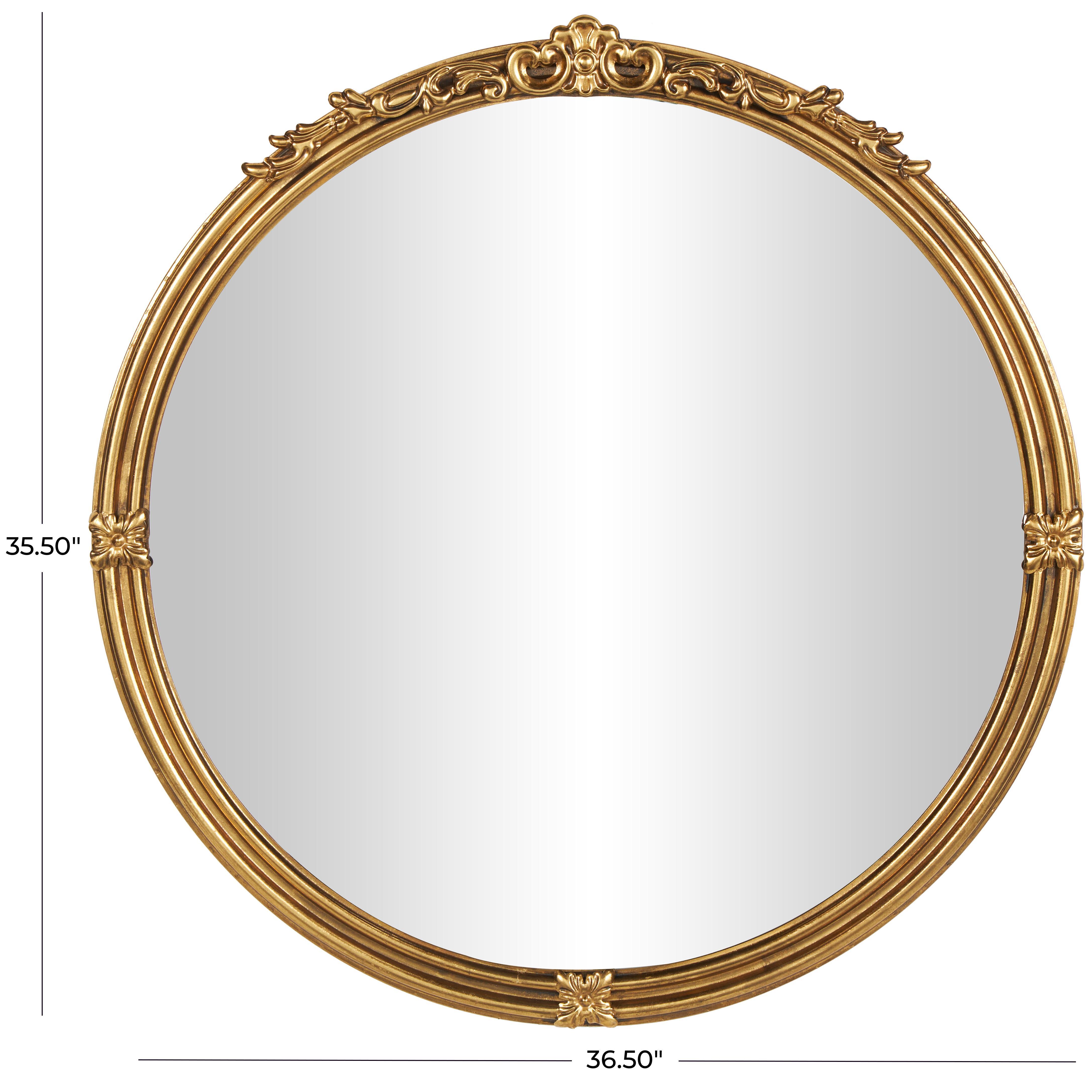 Bayberry Lane Wall Mirror with Floral Accents, , large