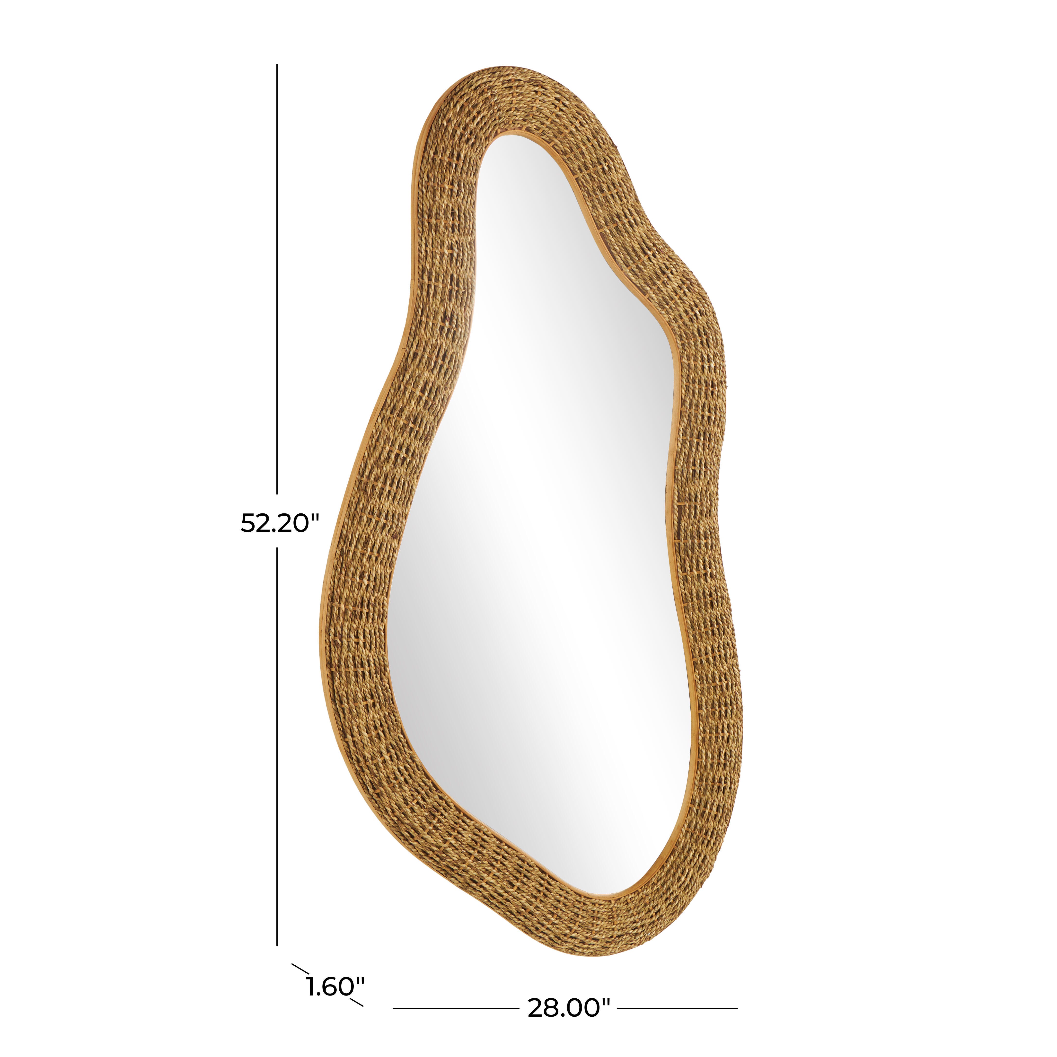 Bayberry Lane Woven Oval Wall Mirror, , large