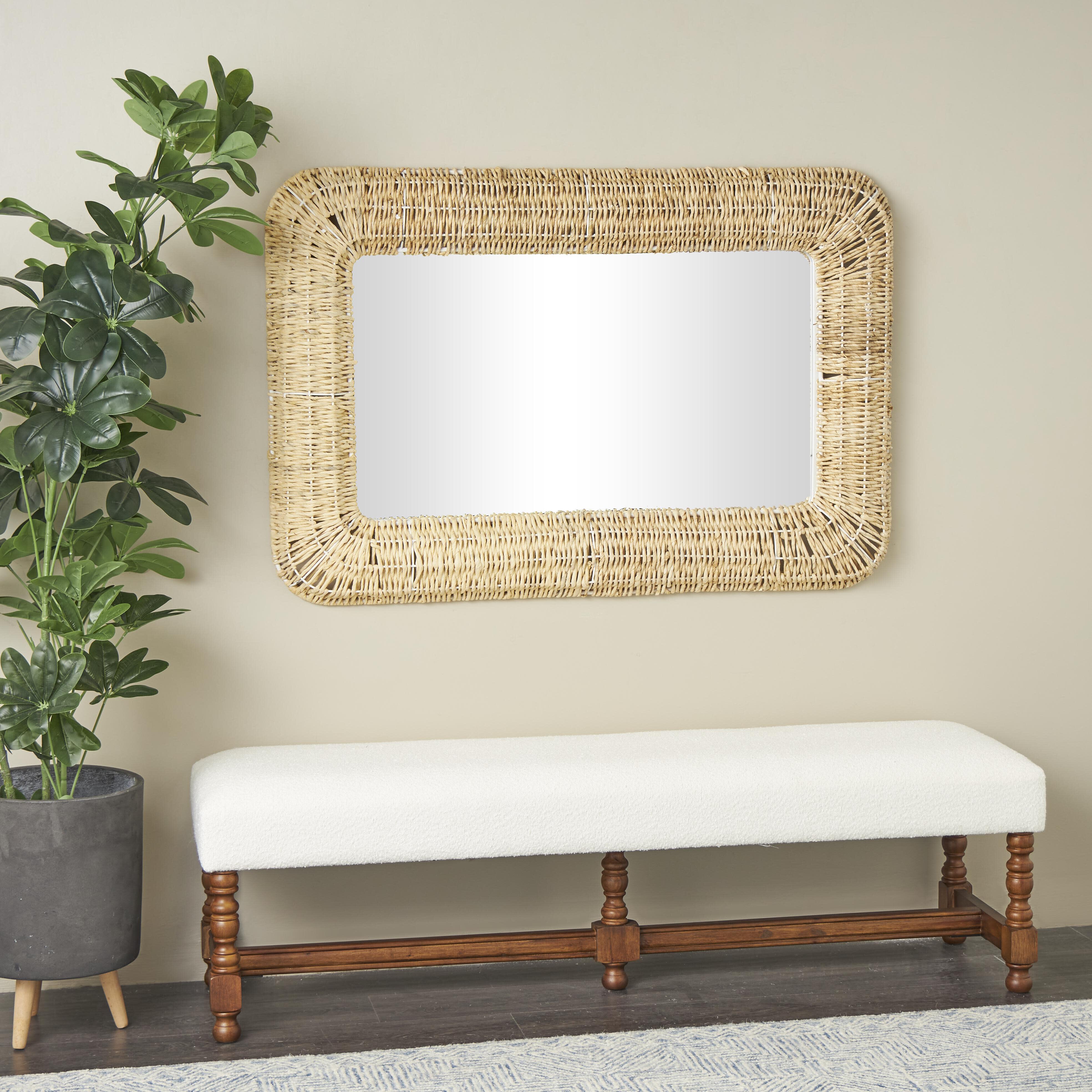 Bayberry Lane Woven Room Wall Mirror, , rollover