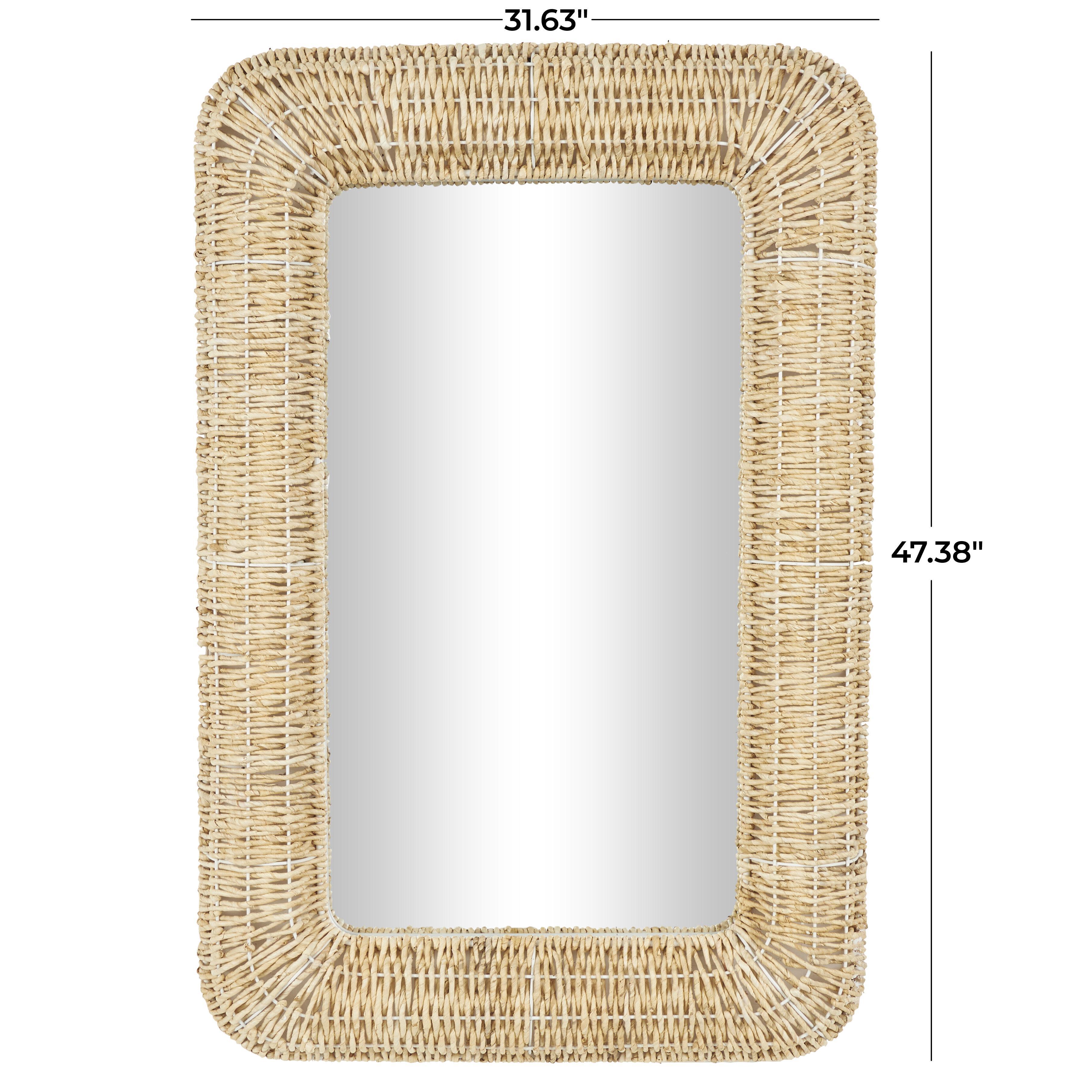 Bayberry Lane Woven Room Wall Mirror, , large