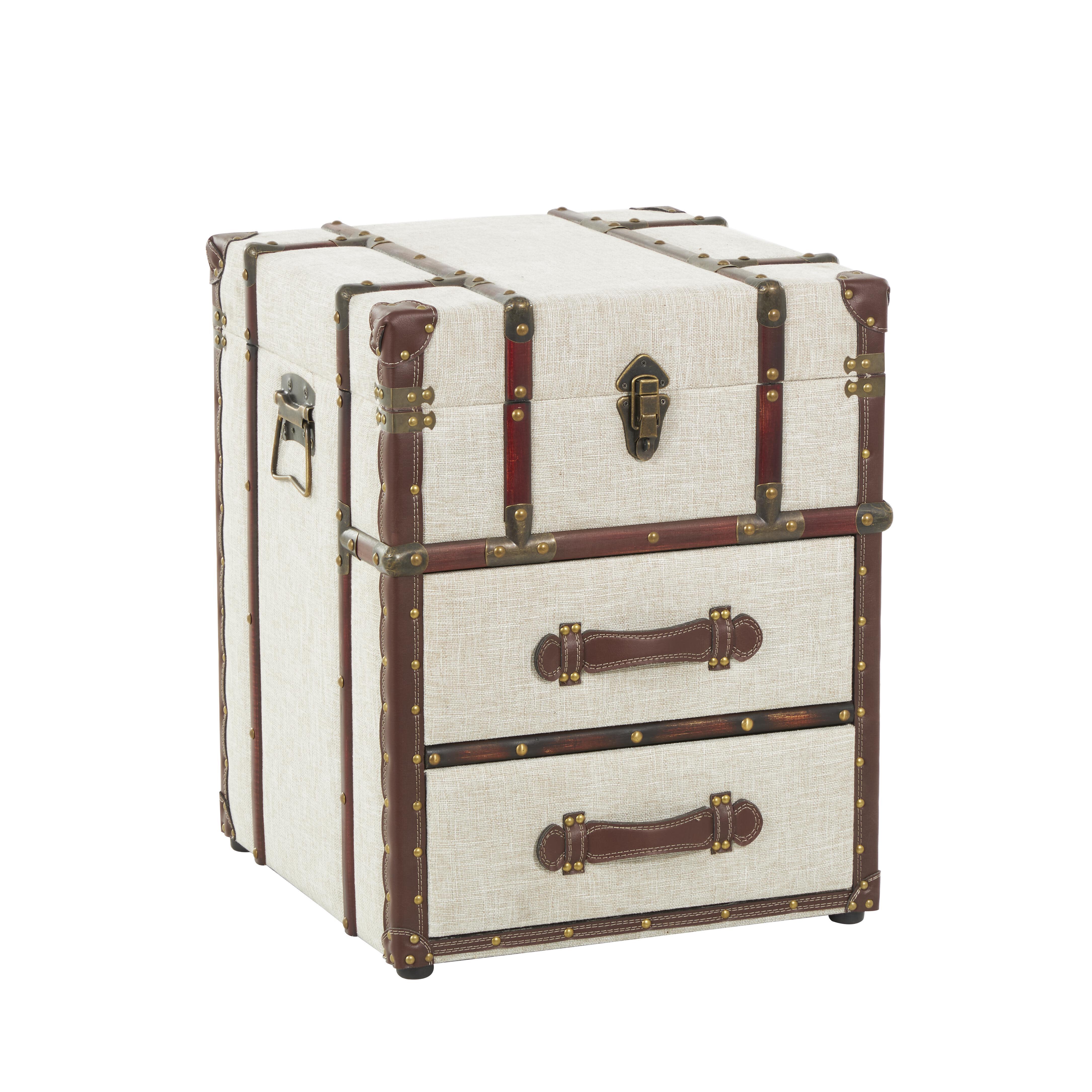 Bayberry Lane 2 Drawer Trunk with Studs, , large