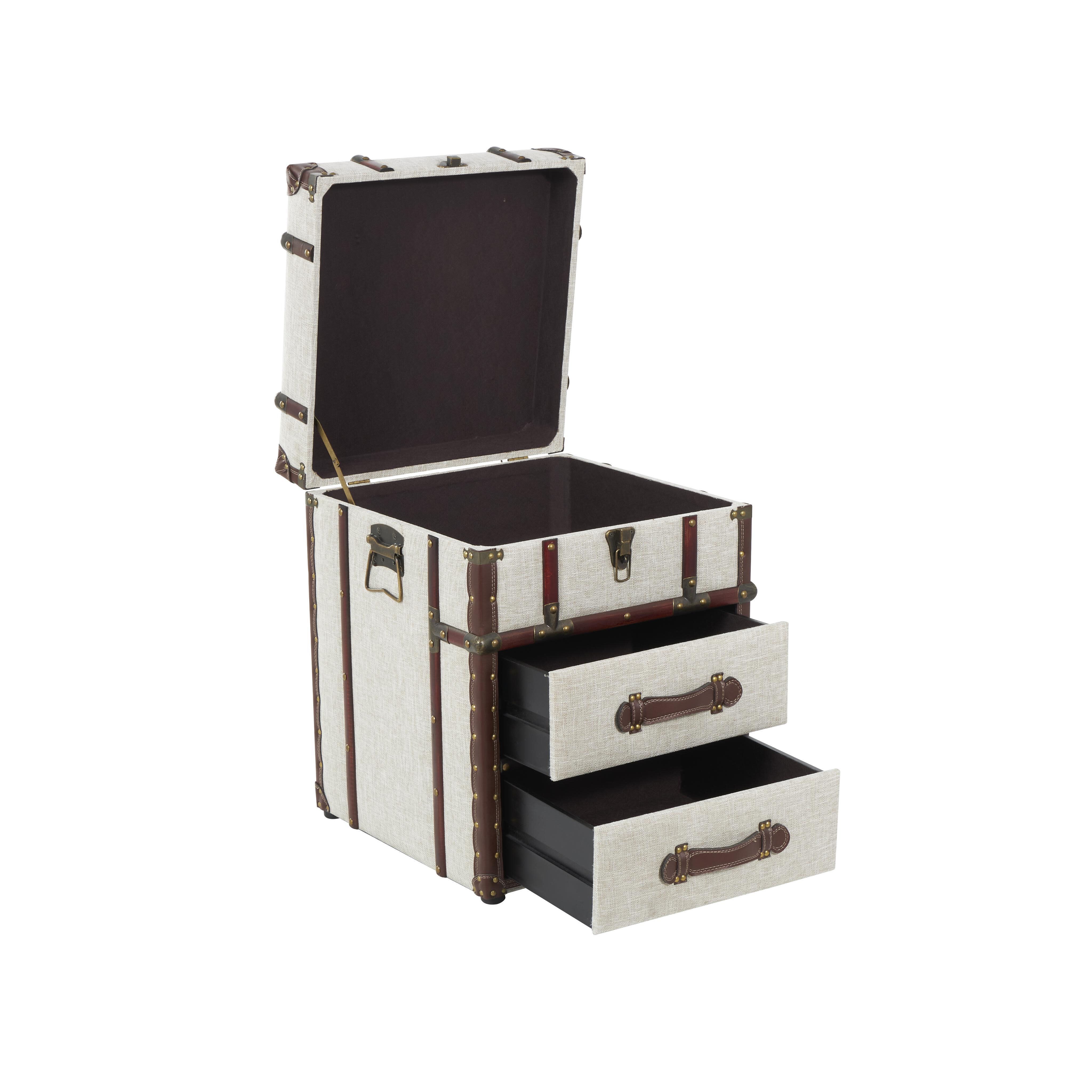 Bayberry Lane 2 Drawer Trunk with Studs, , large