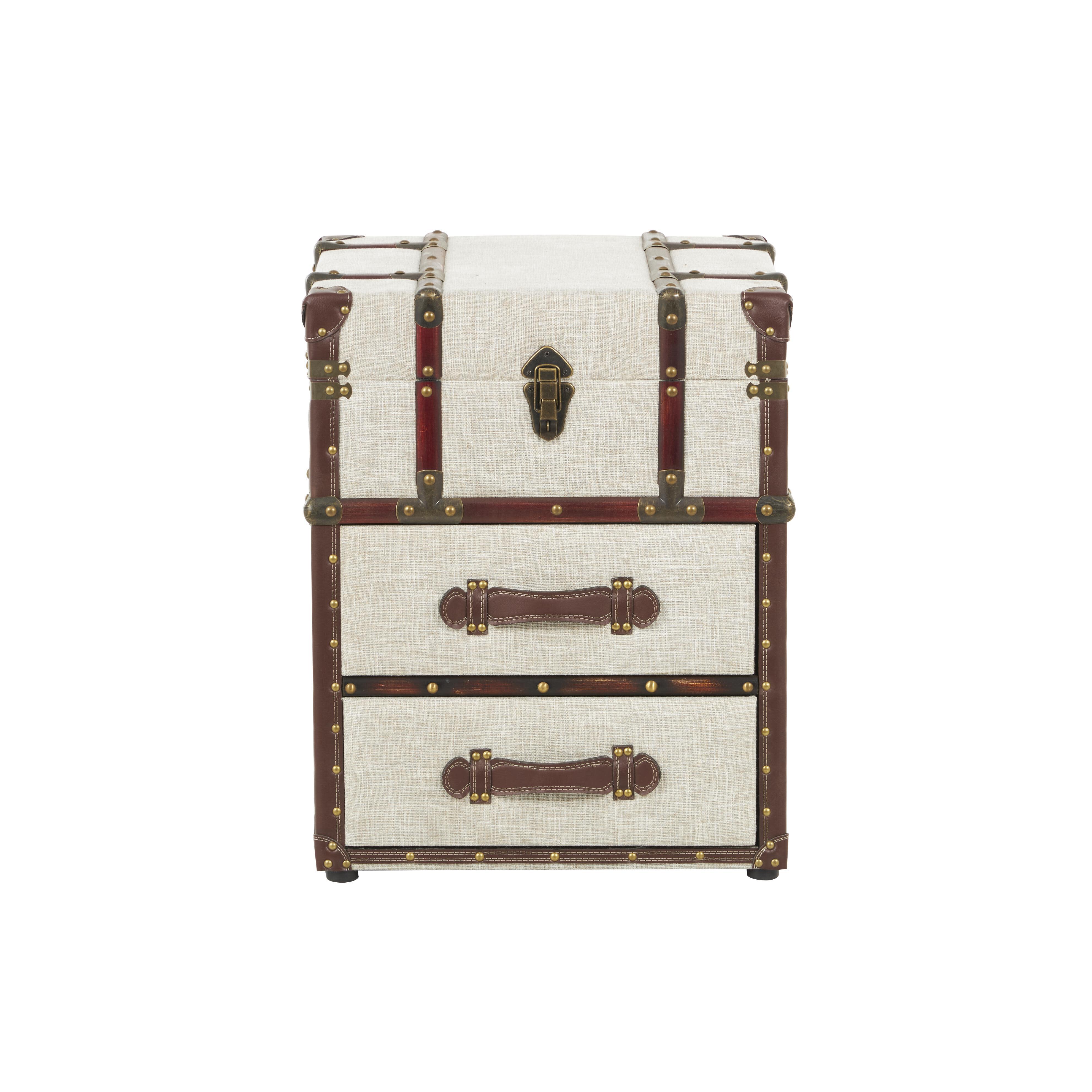 Bayberry Lane 2 Drawer Trunk with Studs, , large