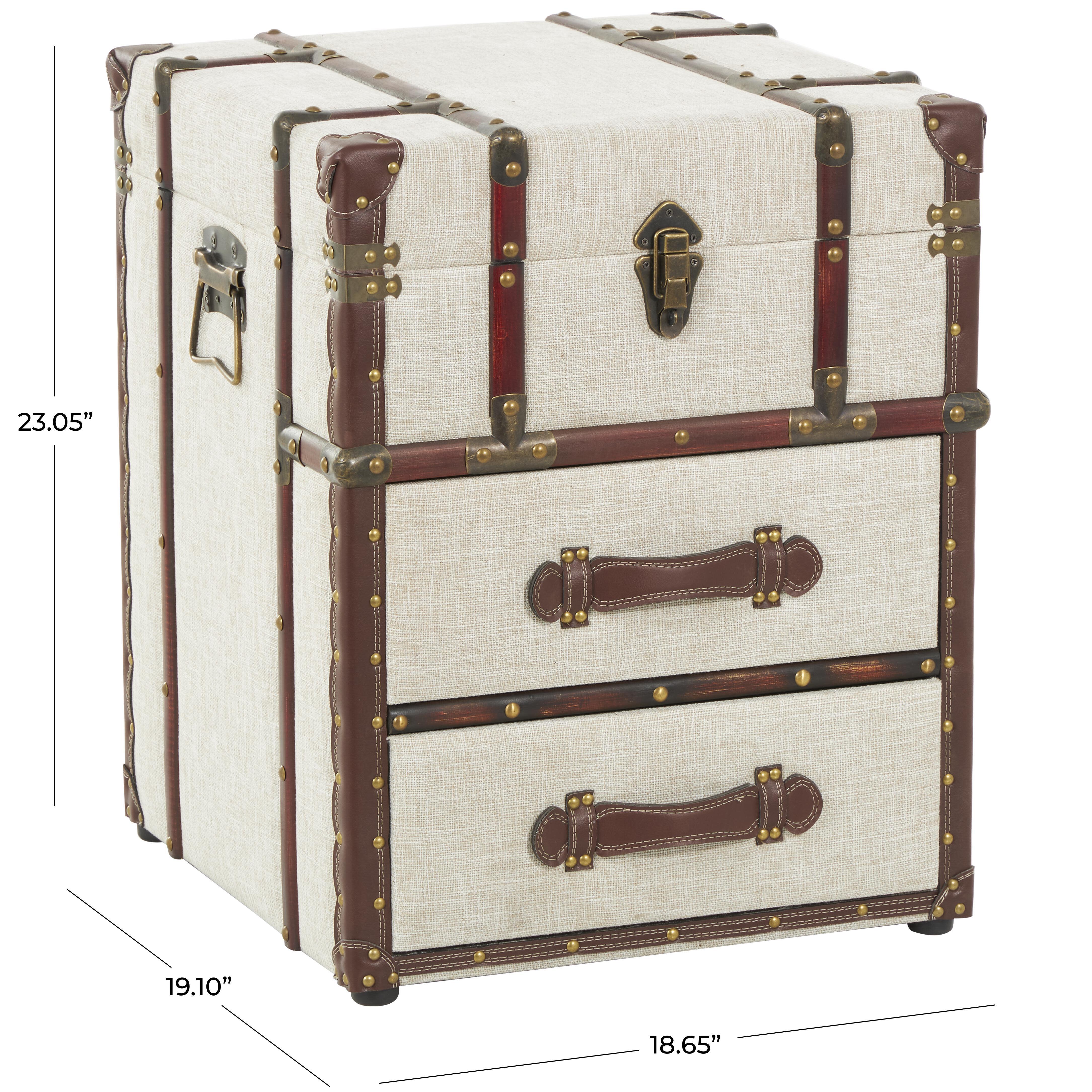 Bayberry Lane 2 Drawer Trunk with Studs, , large