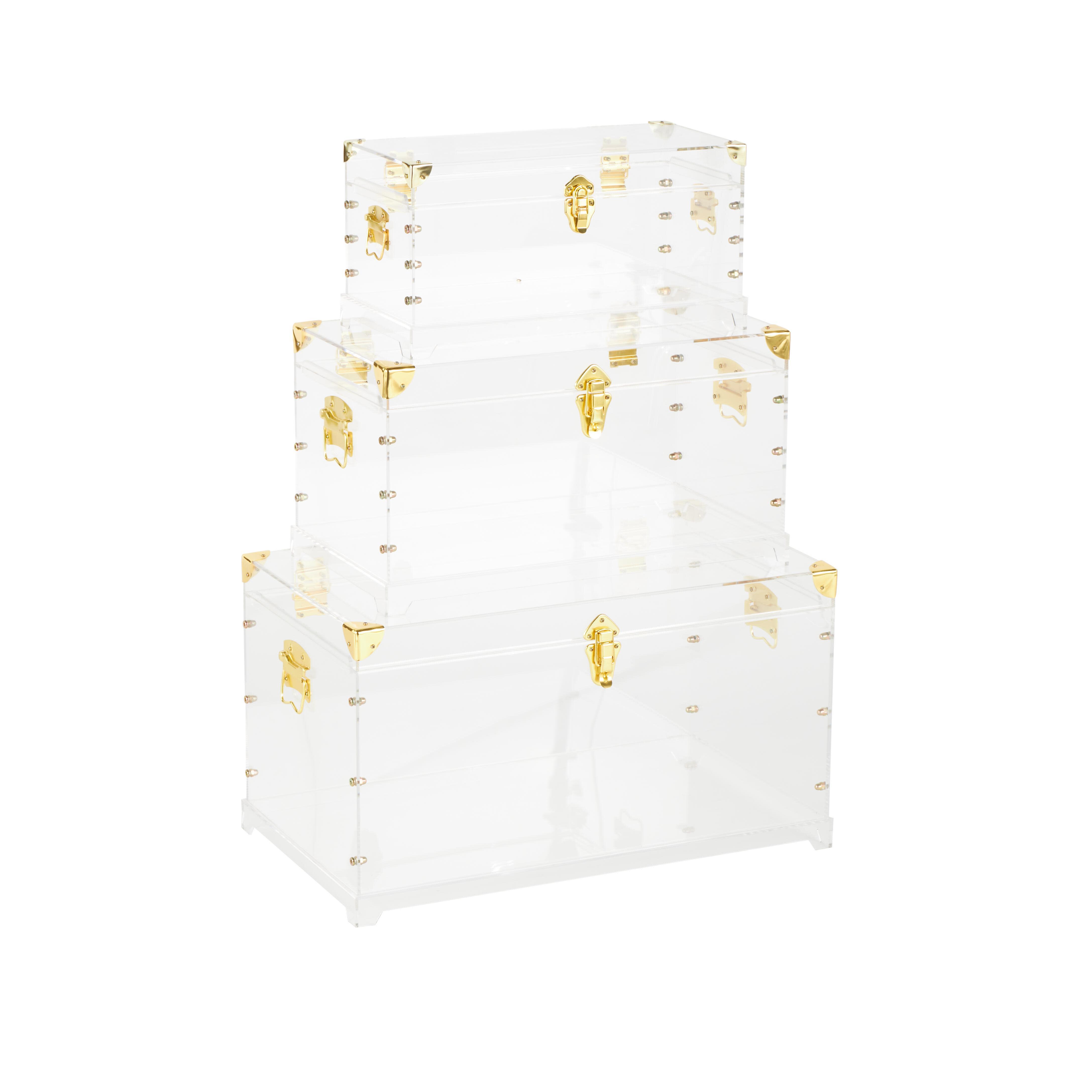 Bayberry Lane Storage Trunk with Studded Details (Set of 3), , large
