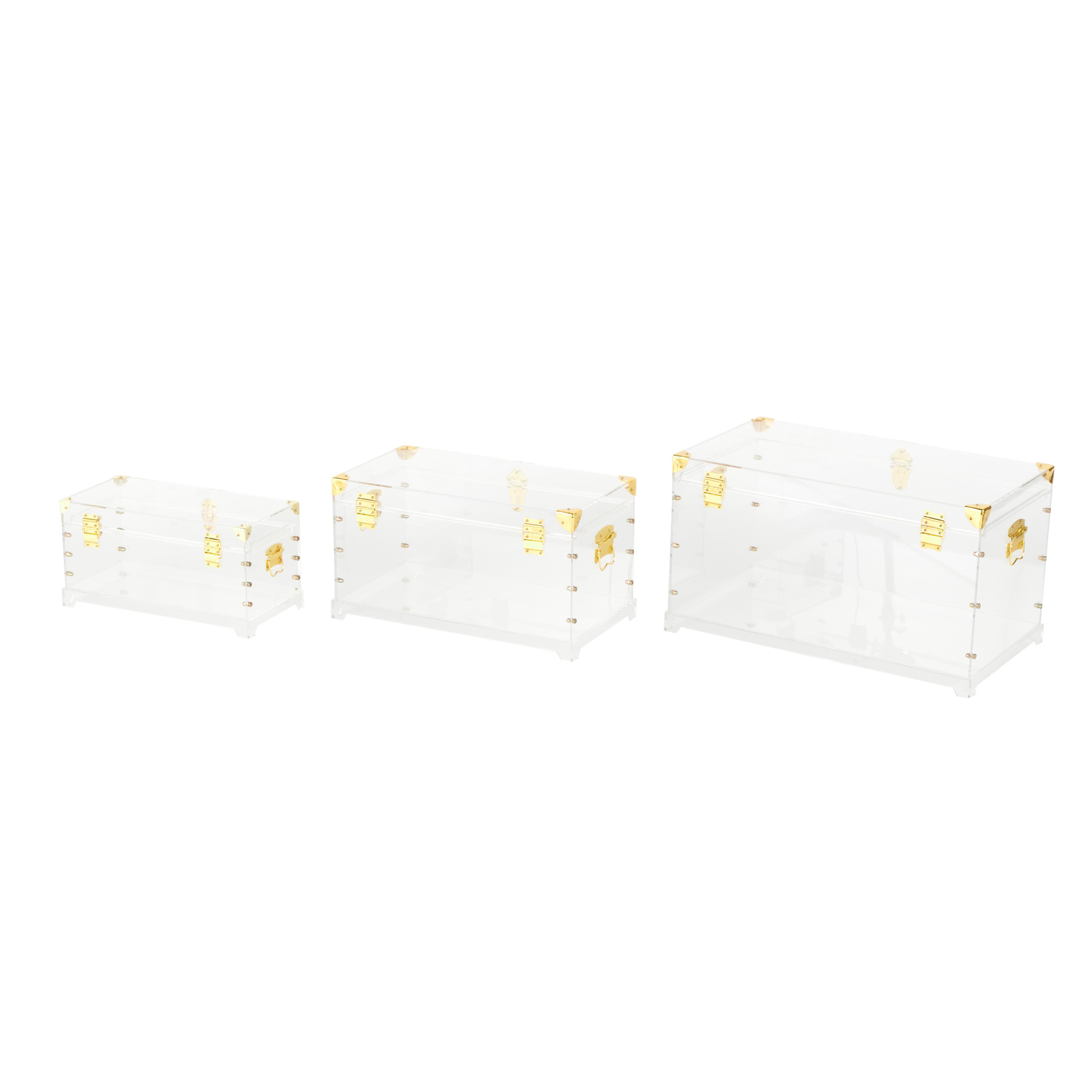 Bayberry Lane Storage Trunk with Studded Details (Set of 3), , large