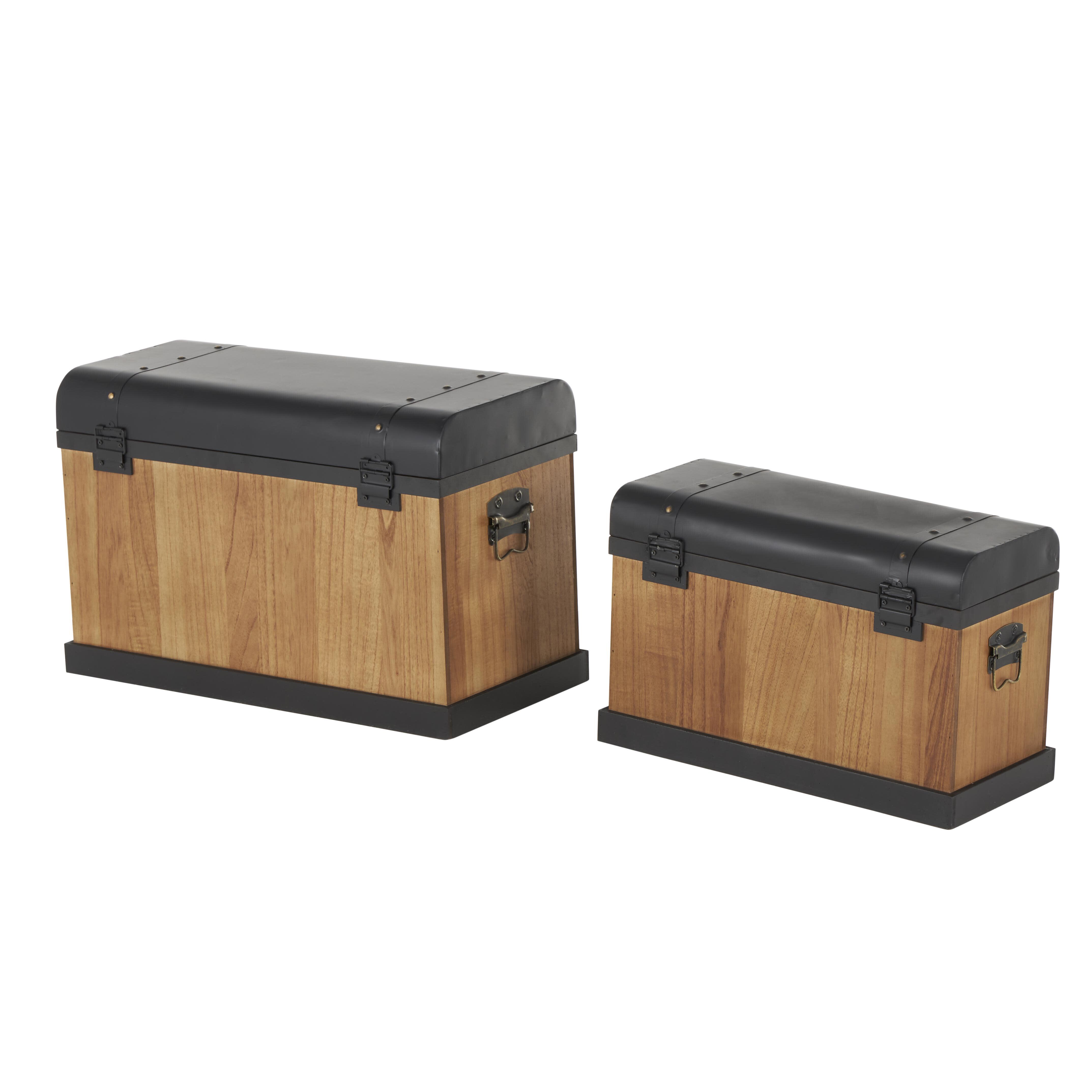 Bayberry Lane Storage Trunk with Tops (Set of 2), , large