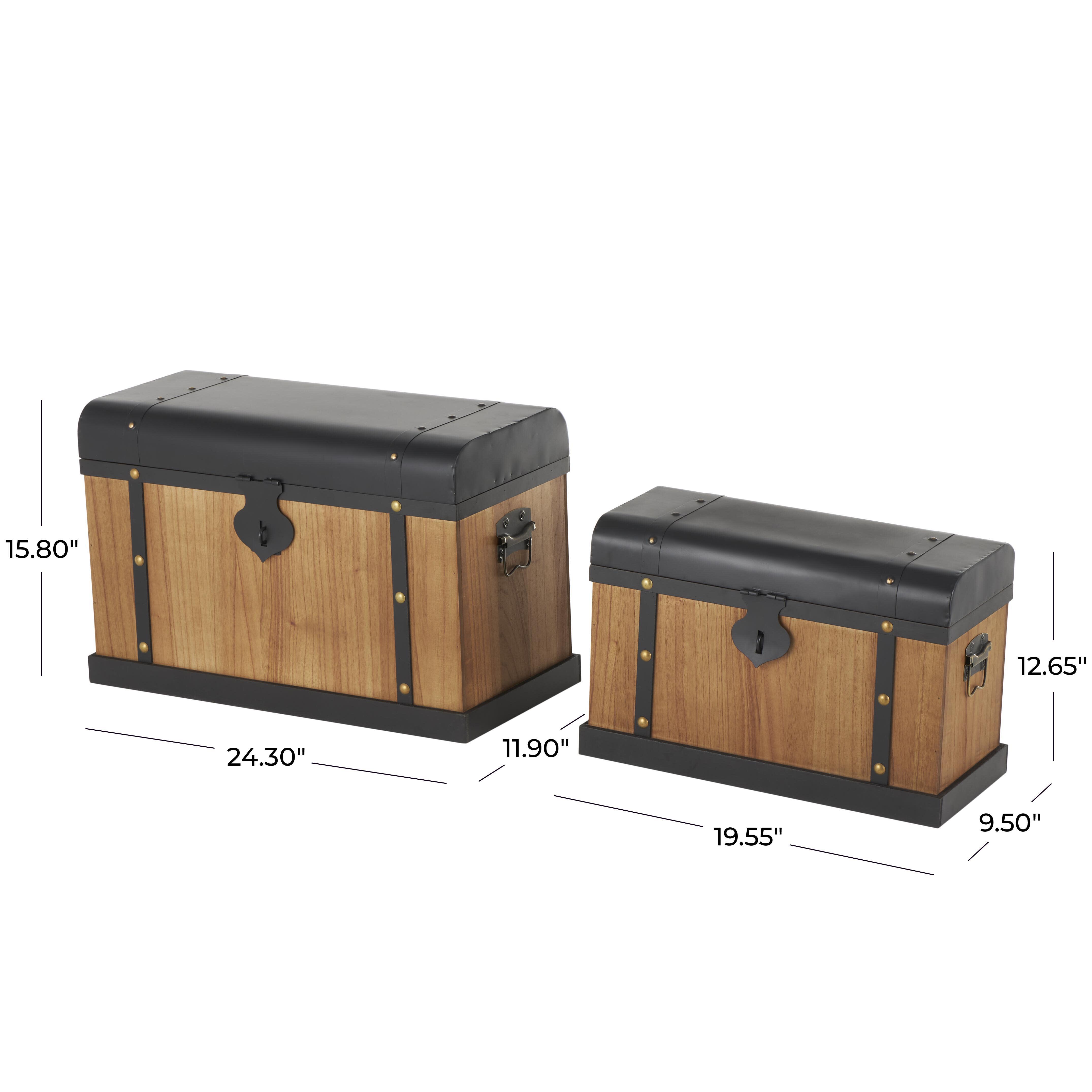 Bayberry Lane Storage Trunk with Tops (Set of 2), , large
