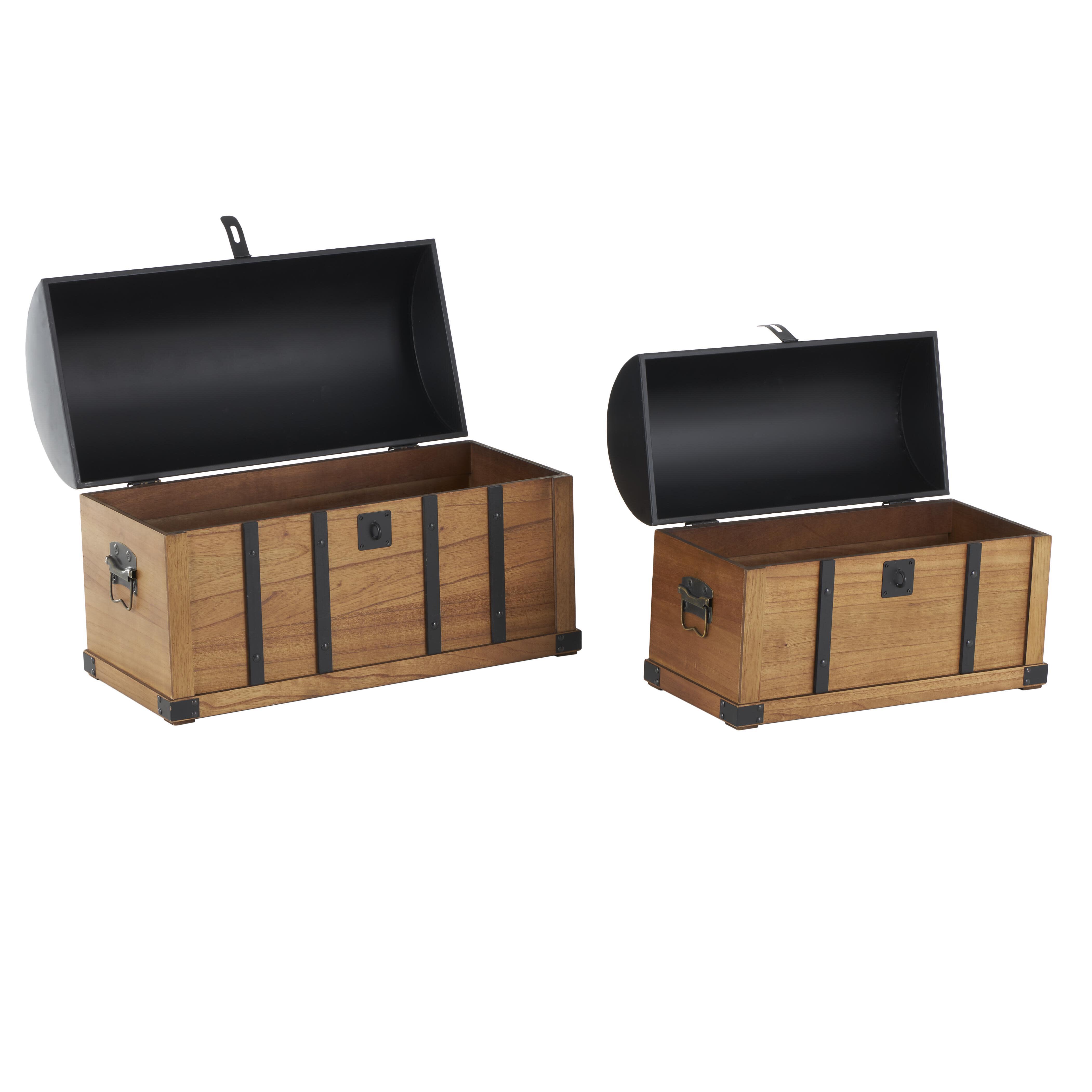Bayberry Lane Studded Storage Trunk (Set of 2), , large