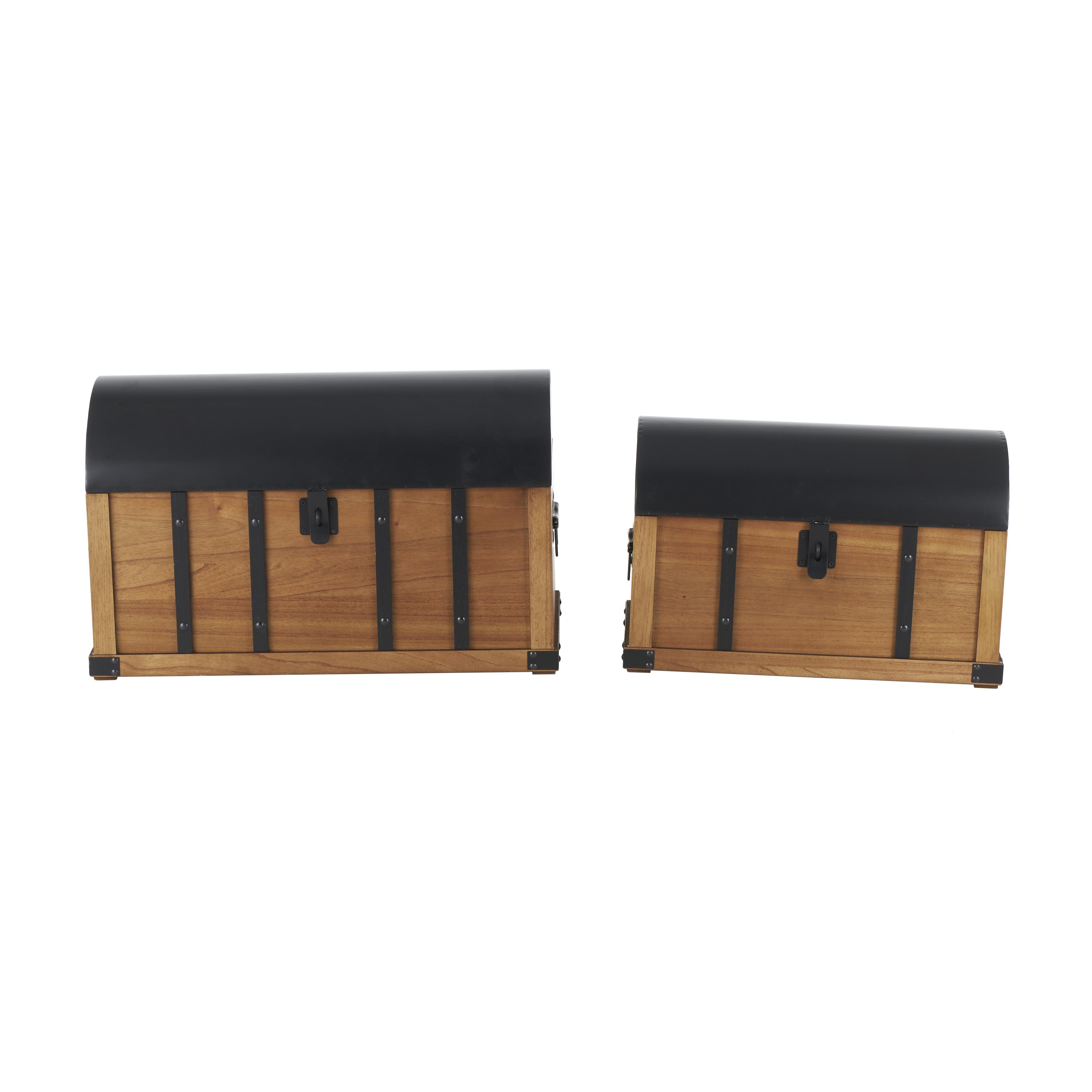 Bayberry Lane Studded Storage Trunk (Set of 2), , large