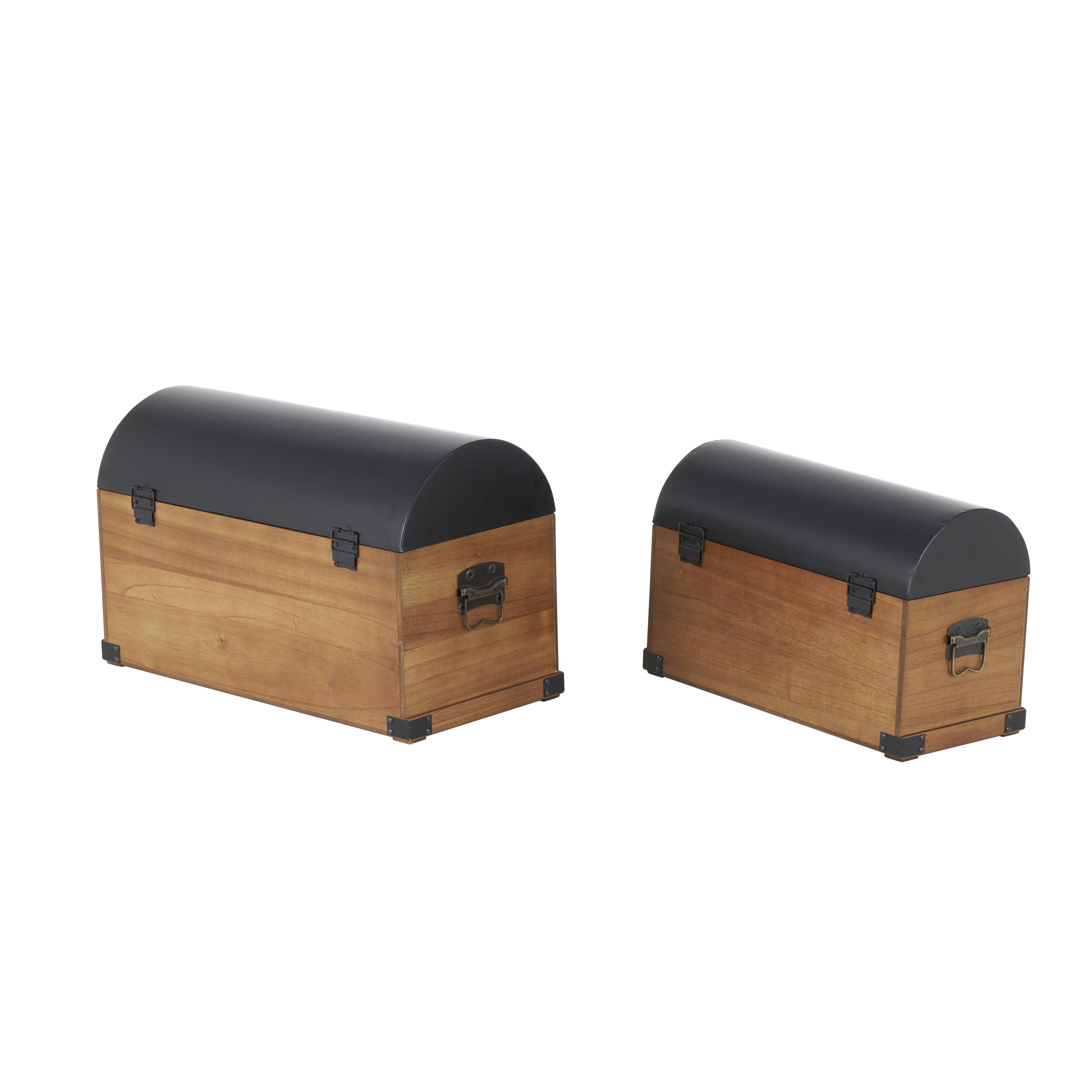 Bayberry Lane Studded Storage Trunk (Set of 2), , large