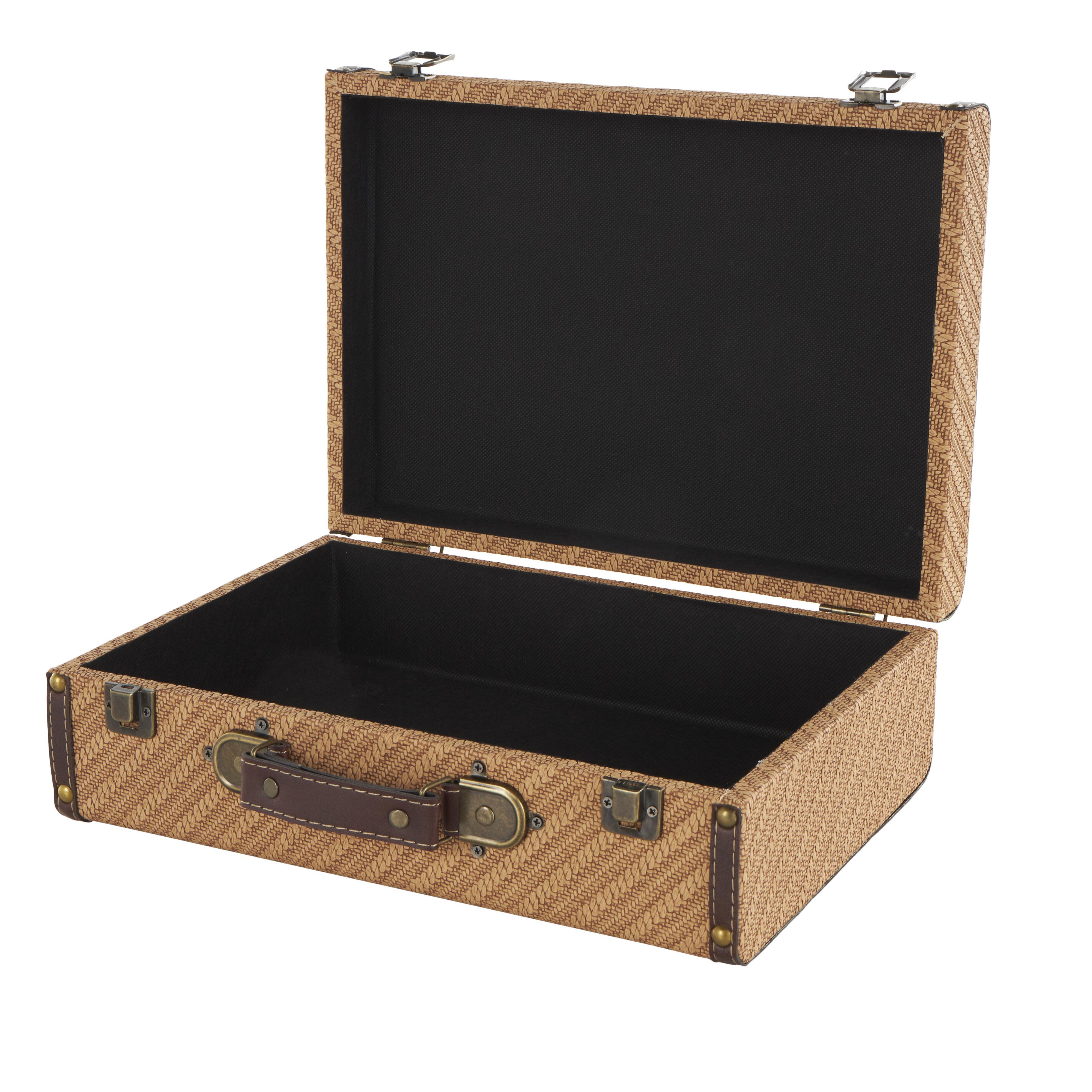 Bayberry Lane Studded Woven Storage Trunk with Handles (Set of 2), , large