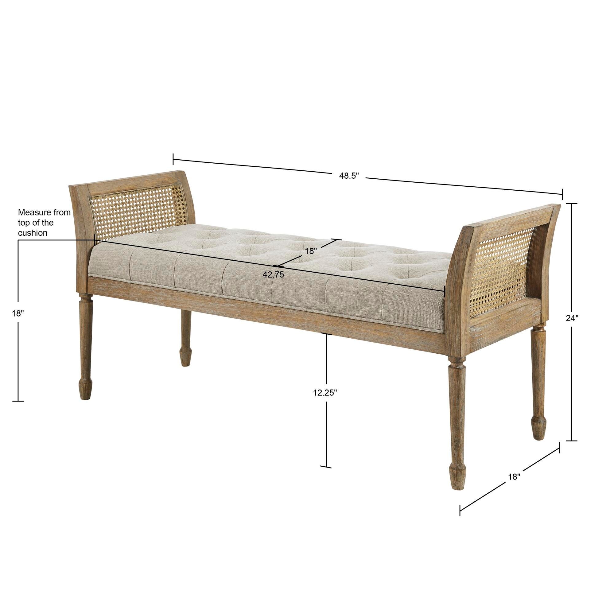 Martha Stewart Isla Accent Bench, , large