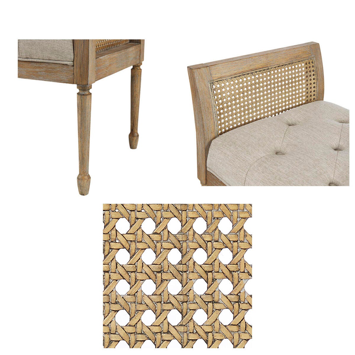Martha Stewart Isla Accent Bench, , large