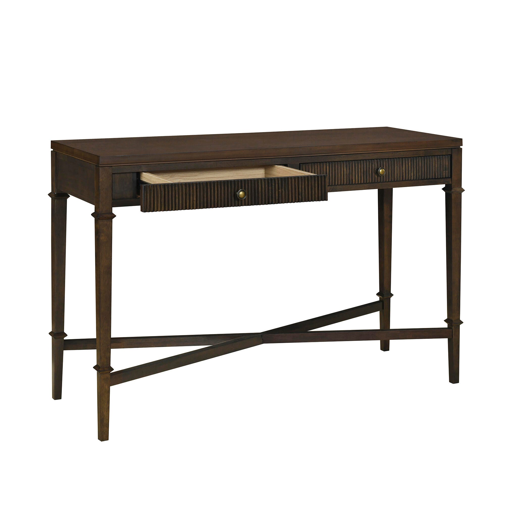 Martha Stewart Kenna Fluted 2 drawer Console Table, , large