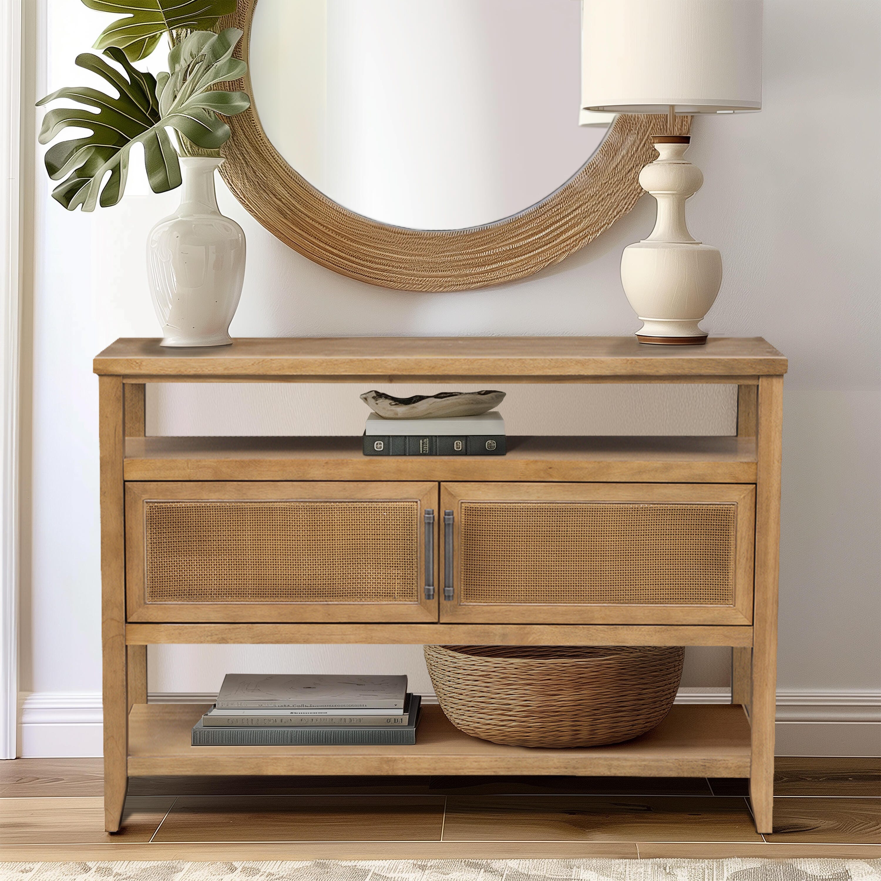 Martha Stewart Naomi 2 Door Storage Console Table, , rollover