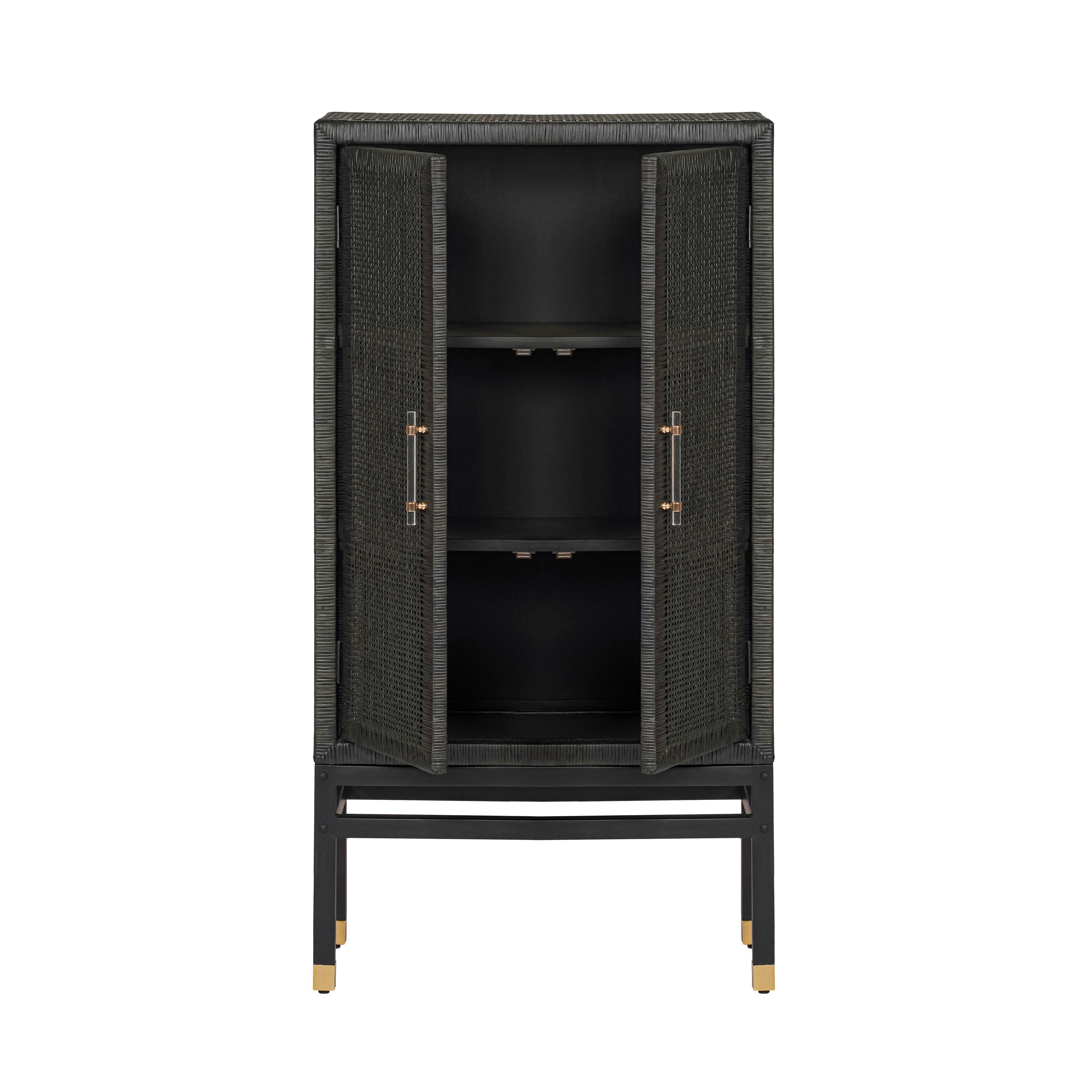 TOV Furniture Amara 32" Cabinet, Black, large