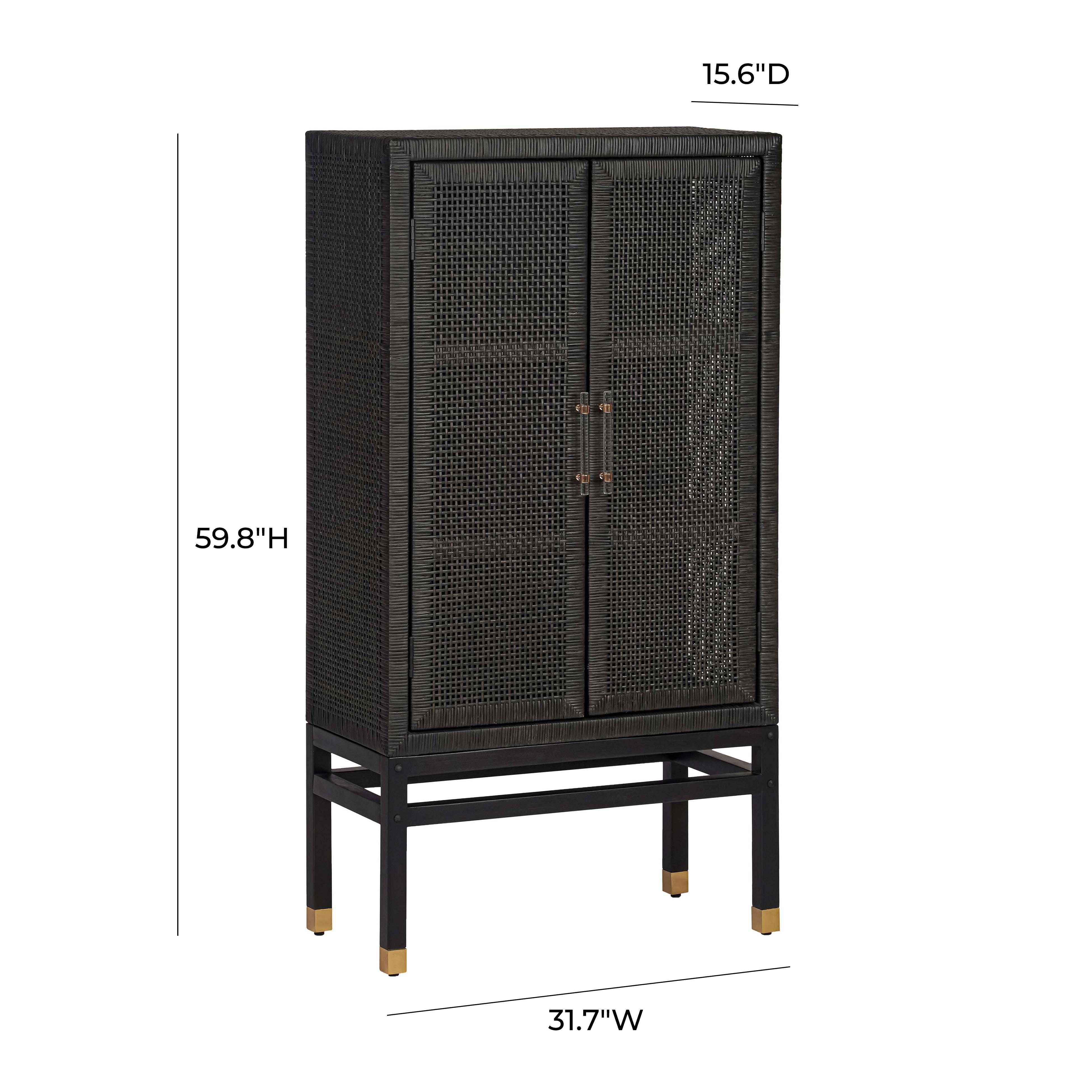 TOV Furniture Amara 32" Cabinet, Black, large