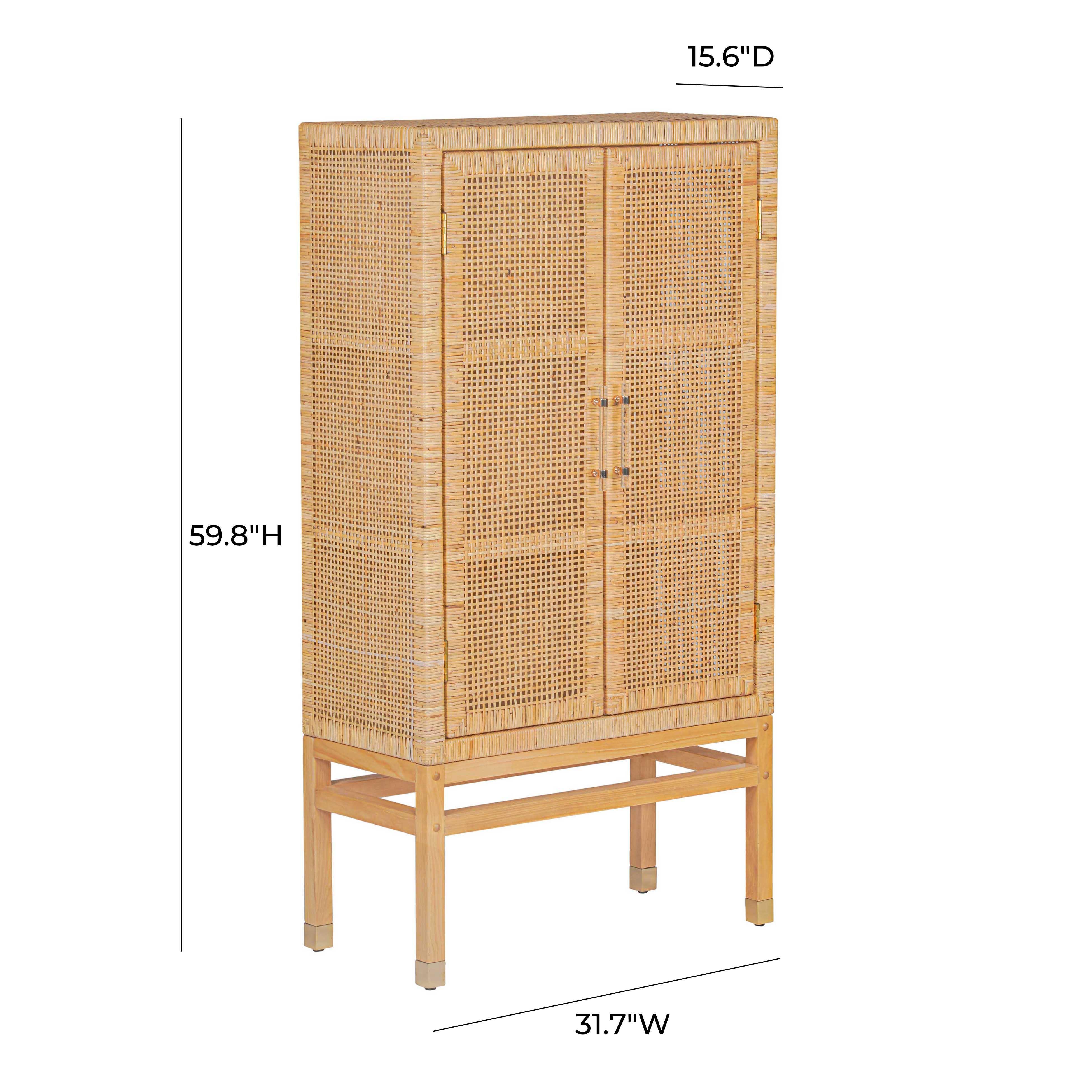 TOV Furniture Amara 32" Cabinet, Tan, large