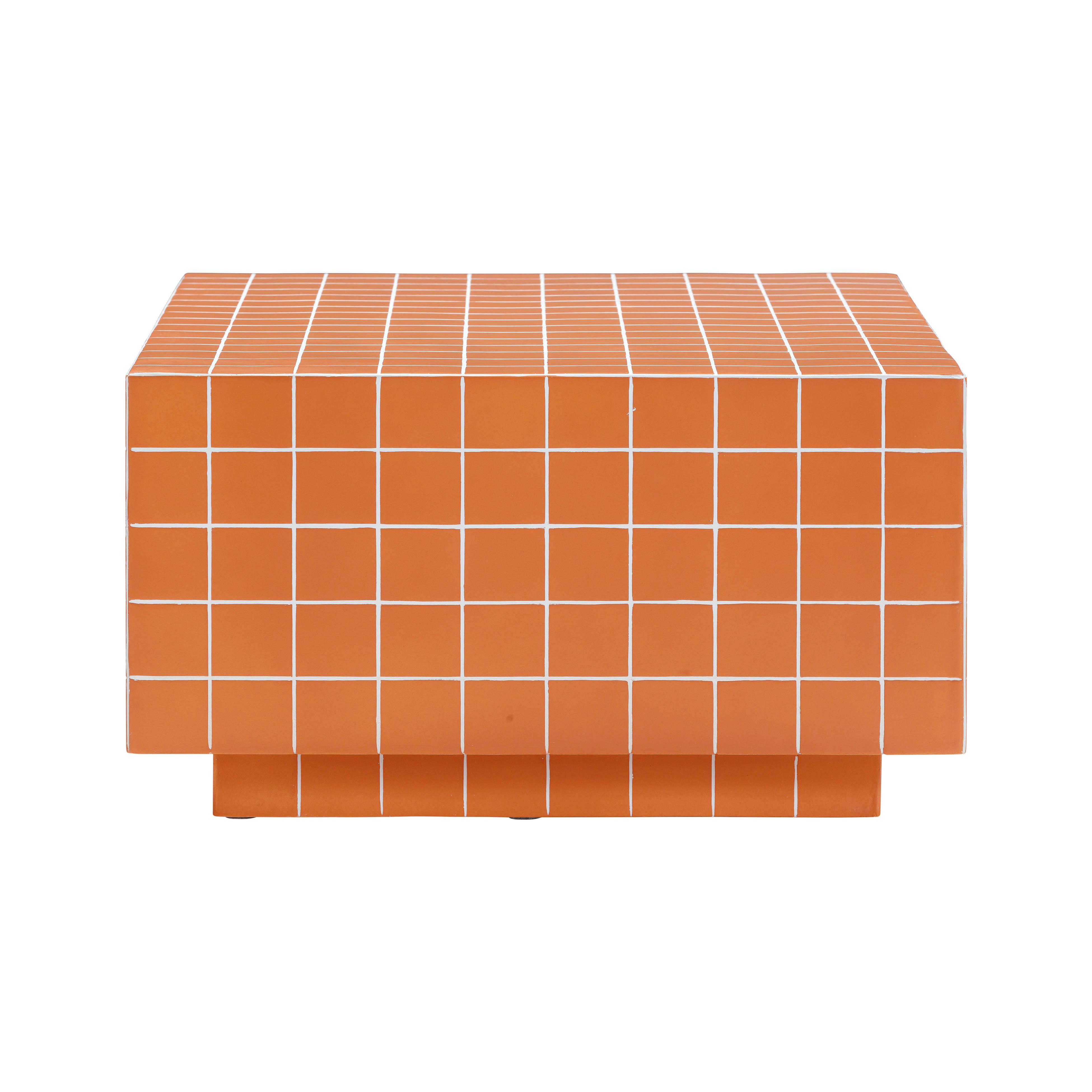 TOV Furniture Mixie Indoor / Outdoor Coffee Table, Orange, large