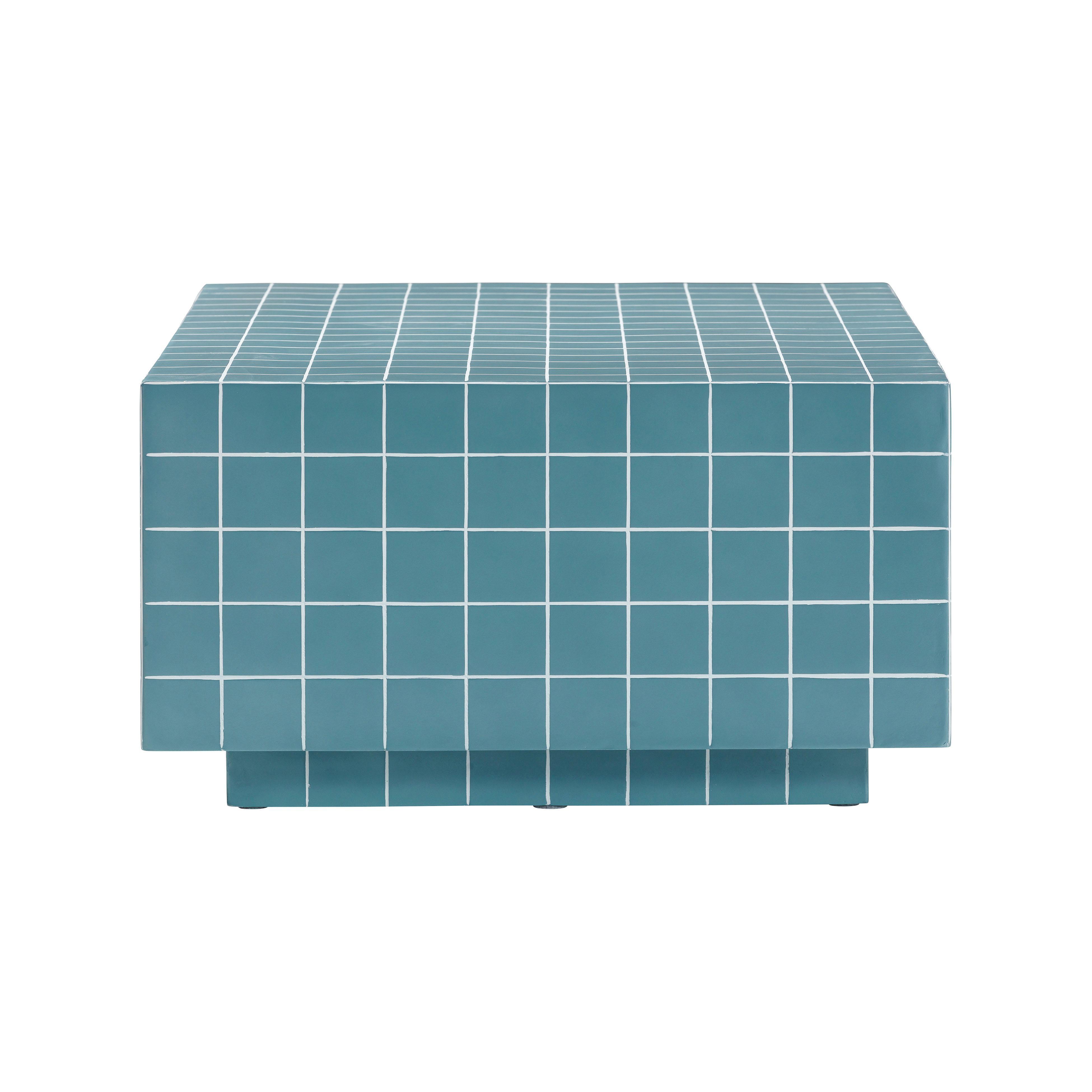TOV Furniture Mixie Indoor / Outdoor Coffee Table, Blue, large