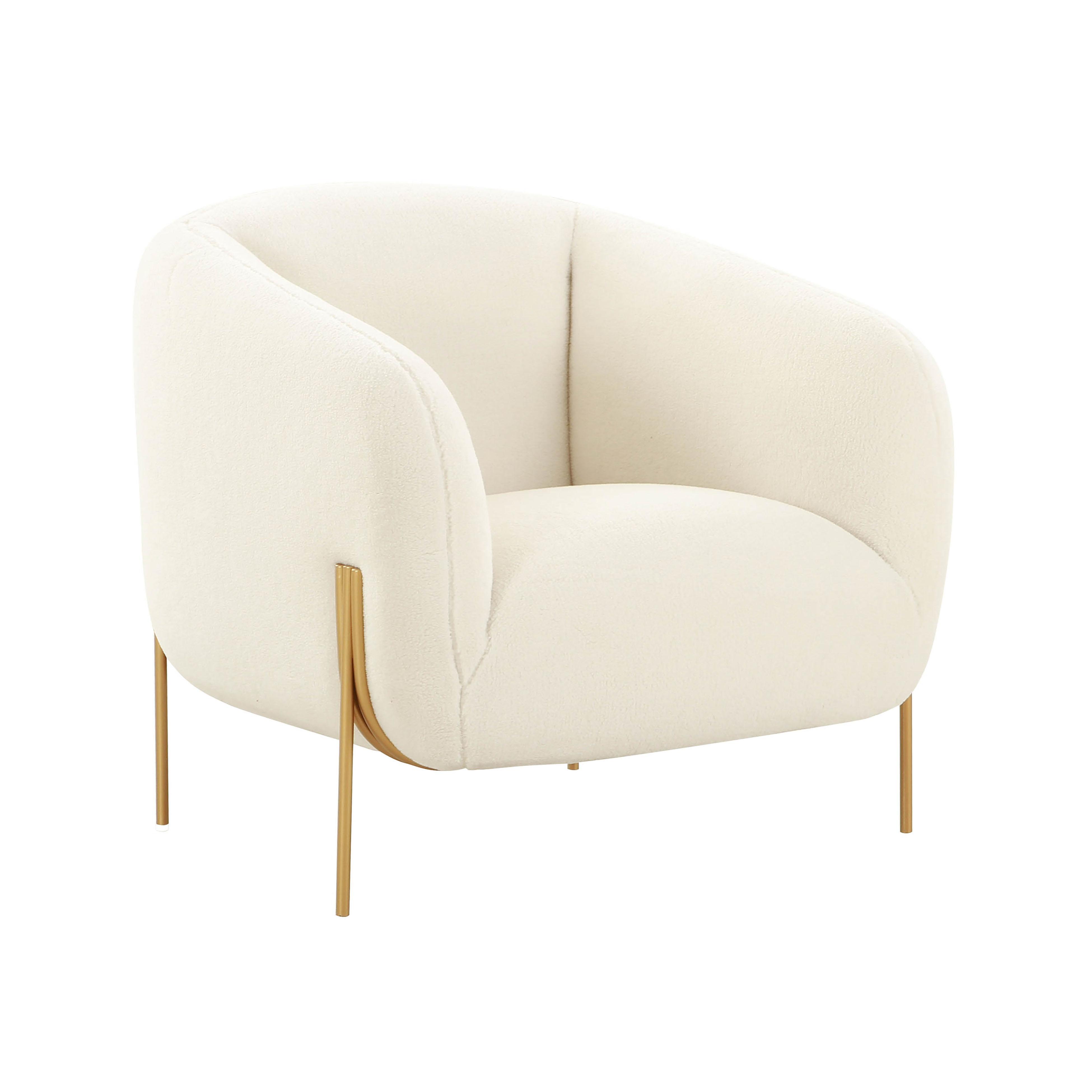 Inspire Me Home Decor Kandra Accent Chair, Cream, large
