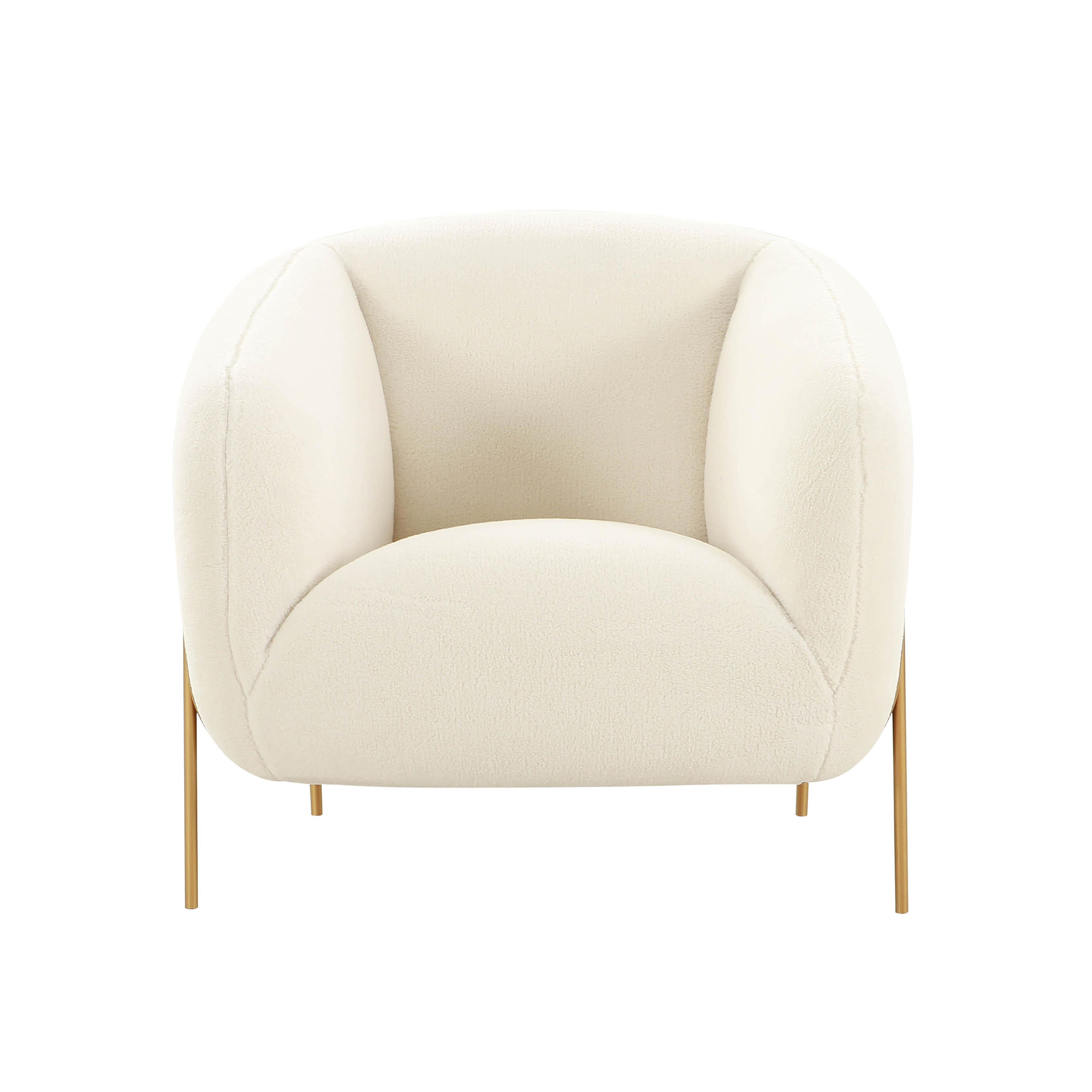 Inspire Me Home Decor Kandra Accent Chair, Cream, large