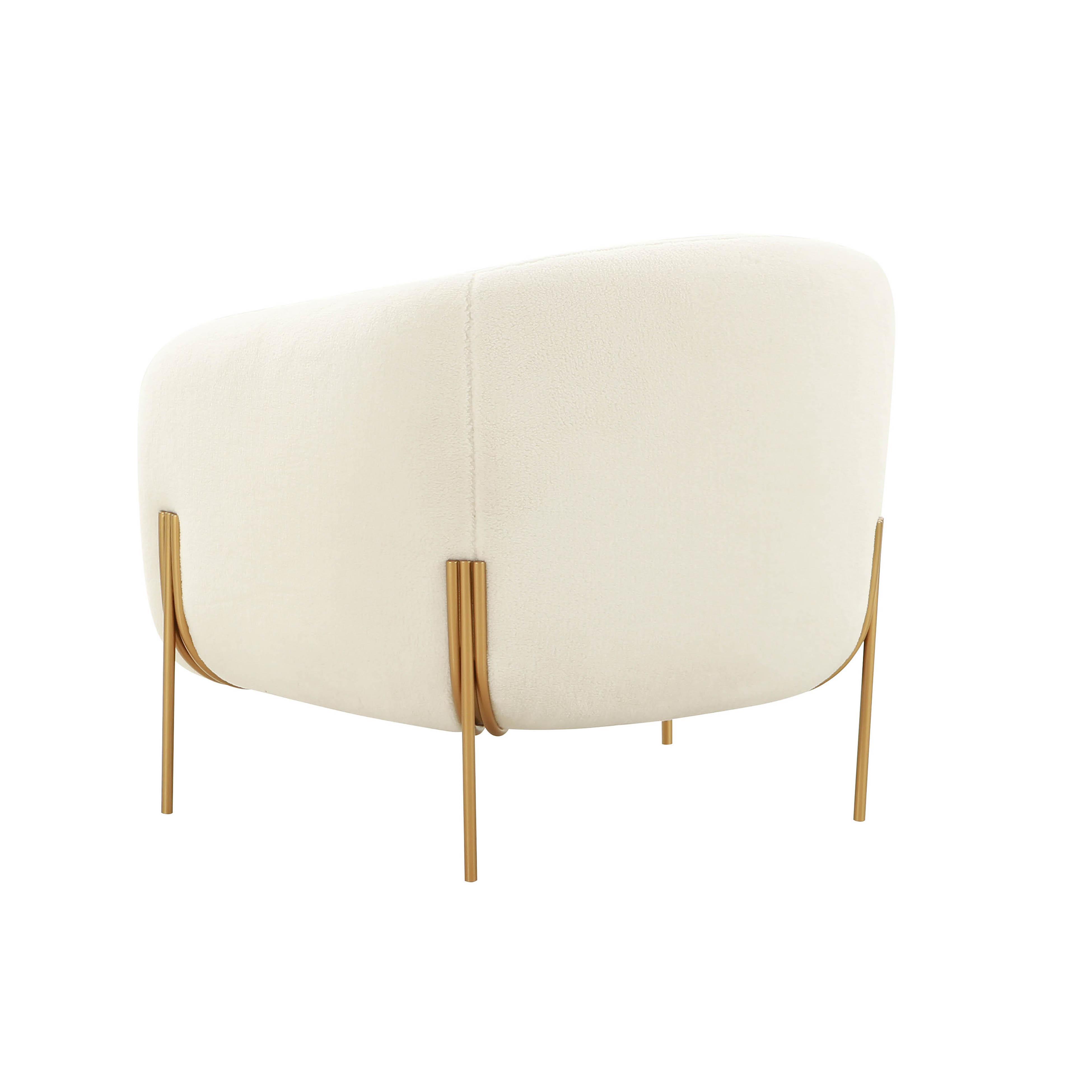 Inspire Me Home Decor Kandra Accent Chair, Cream, large