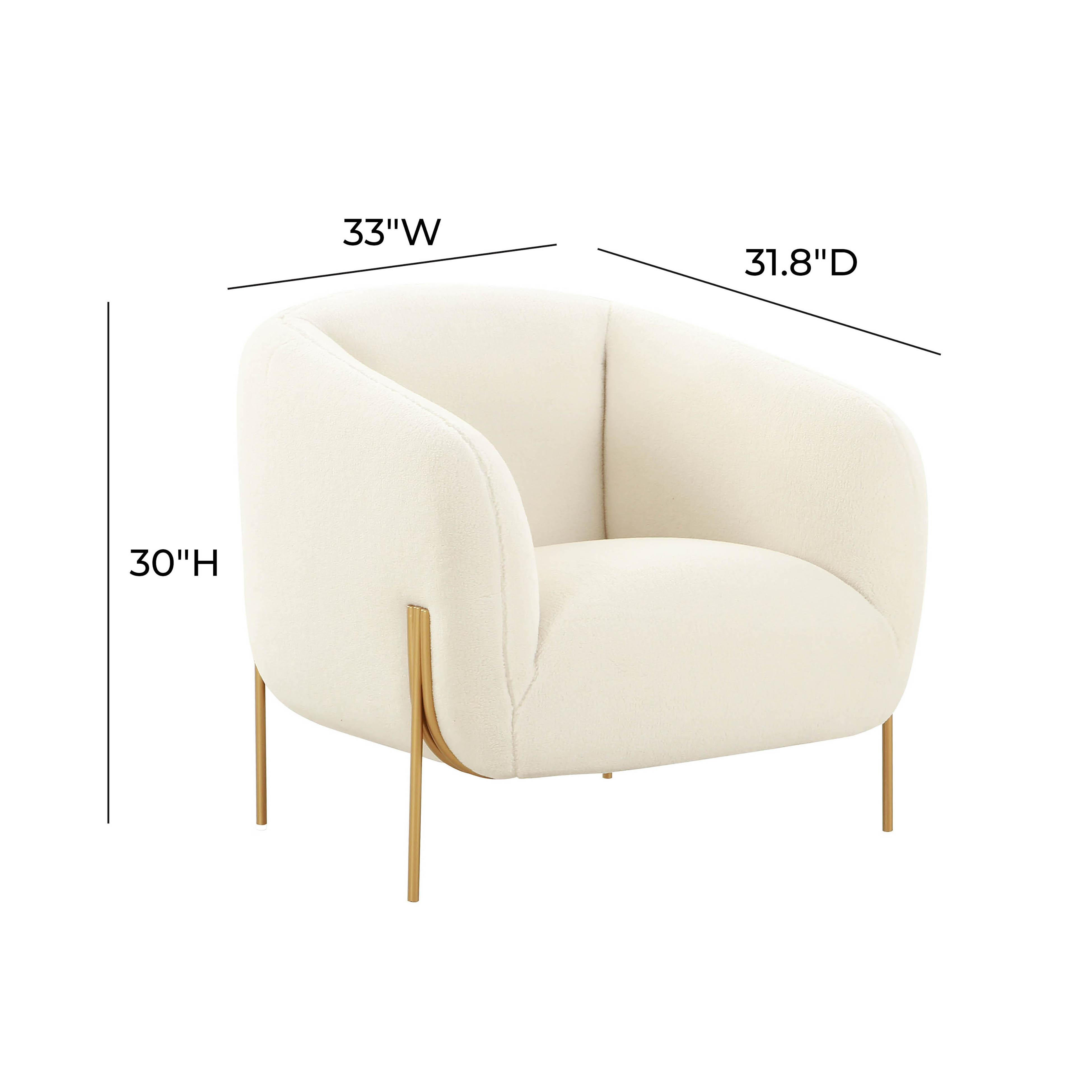 Inspire Me Home Decor Kandra Accent Chair, Cream, large