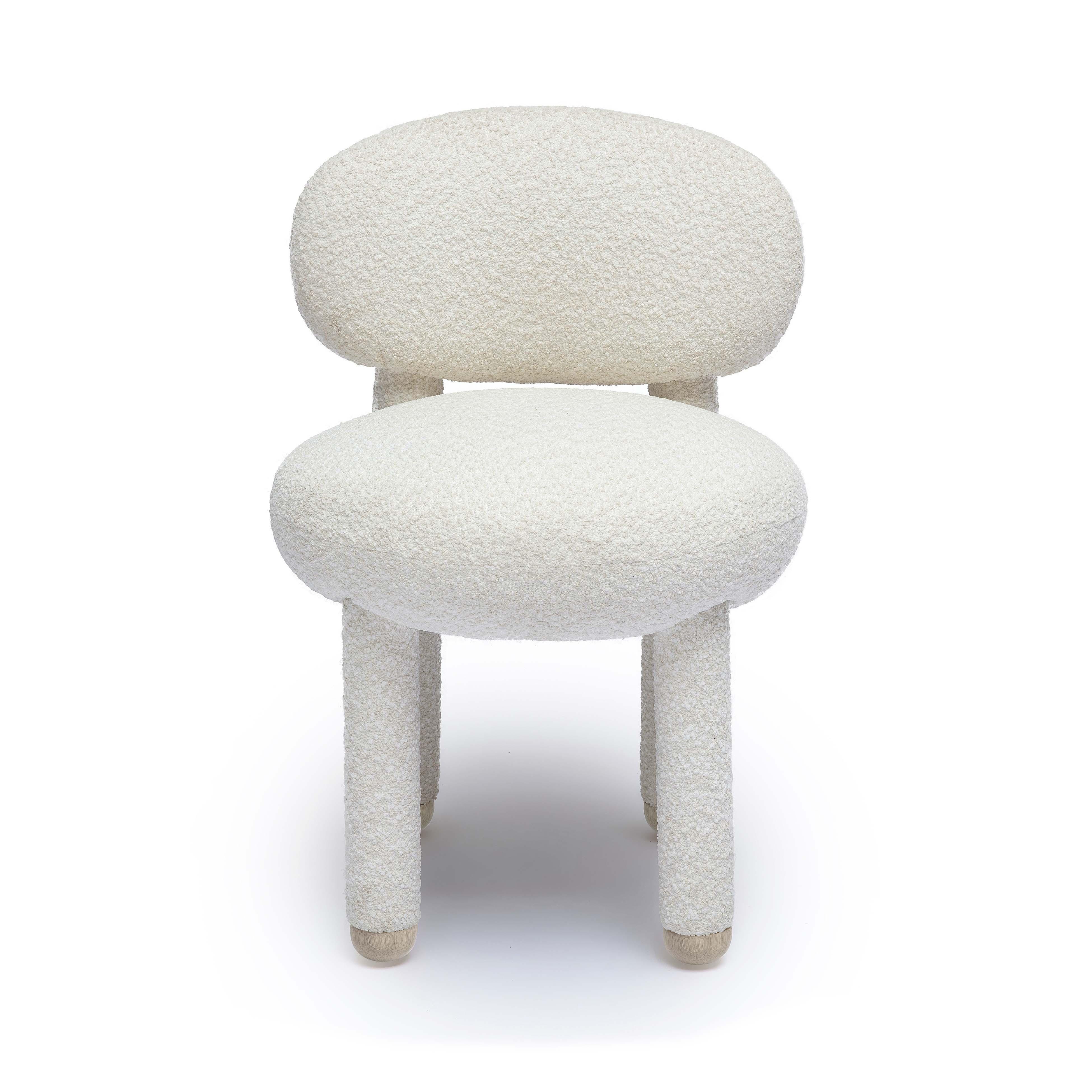 TOV Furniture Manu Boucle Side Chair, Cream, large