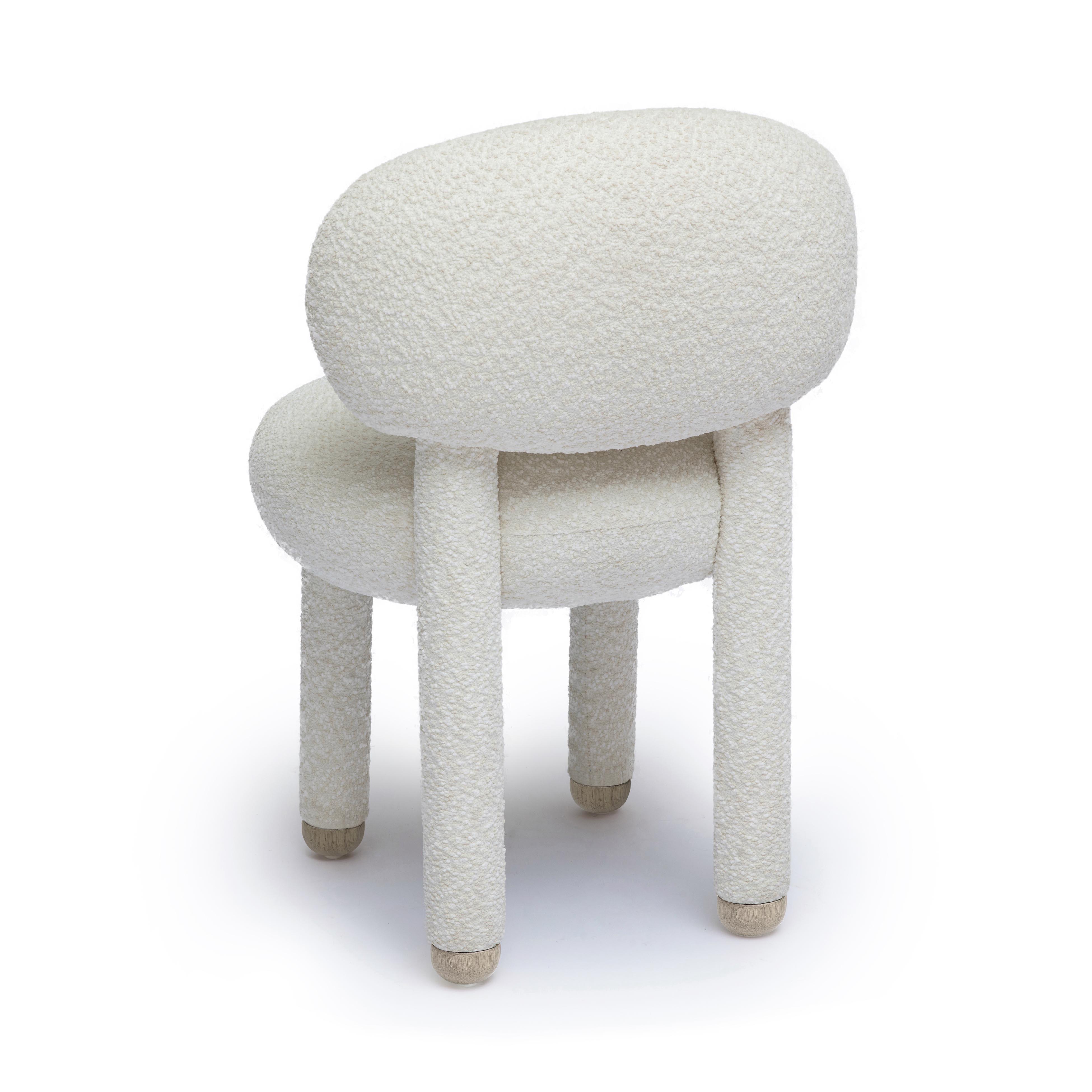 TOV Furniture Manu Boucle Side Chair, Cream, large