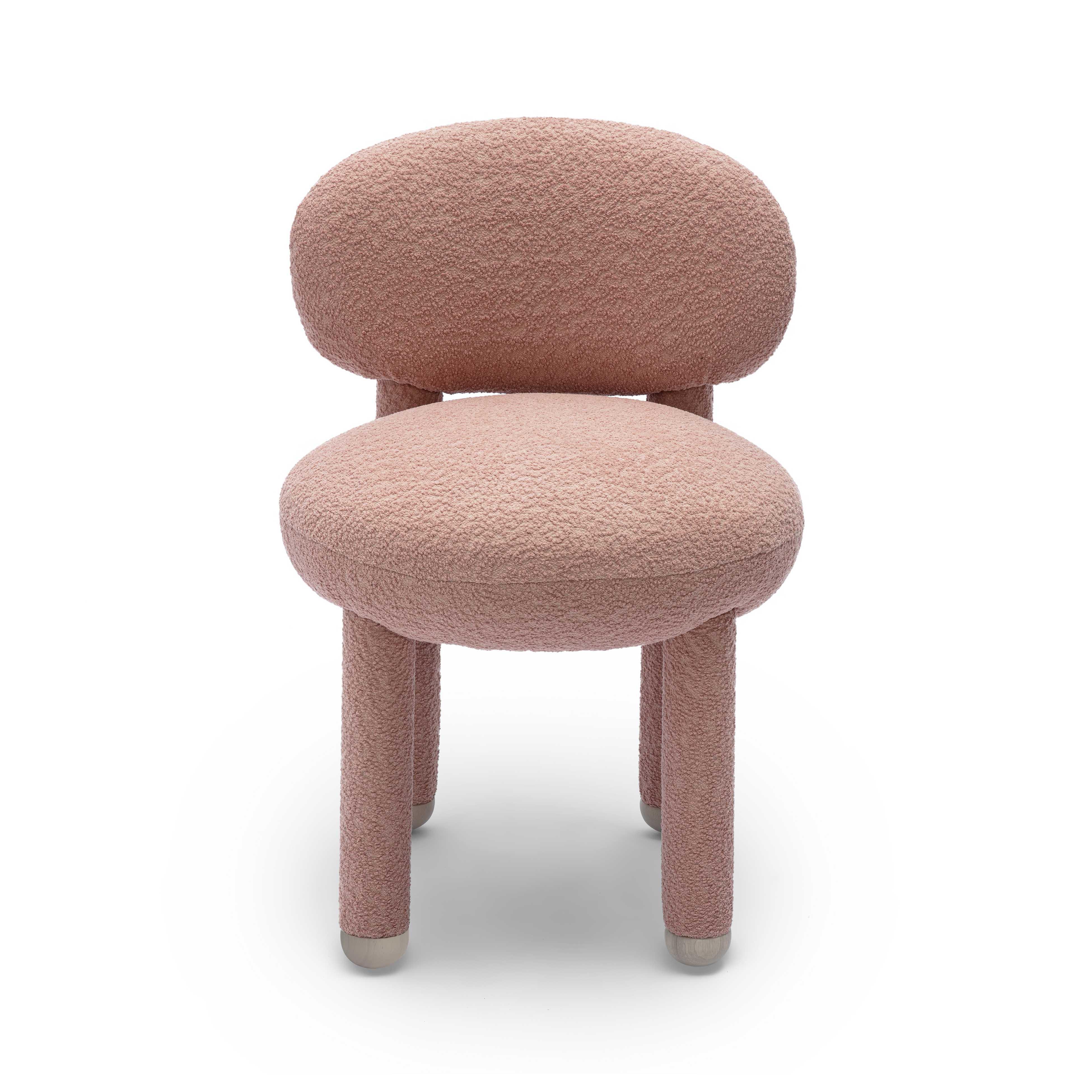 TOV Furniture Manu Boucle Side Chair, Pink, large