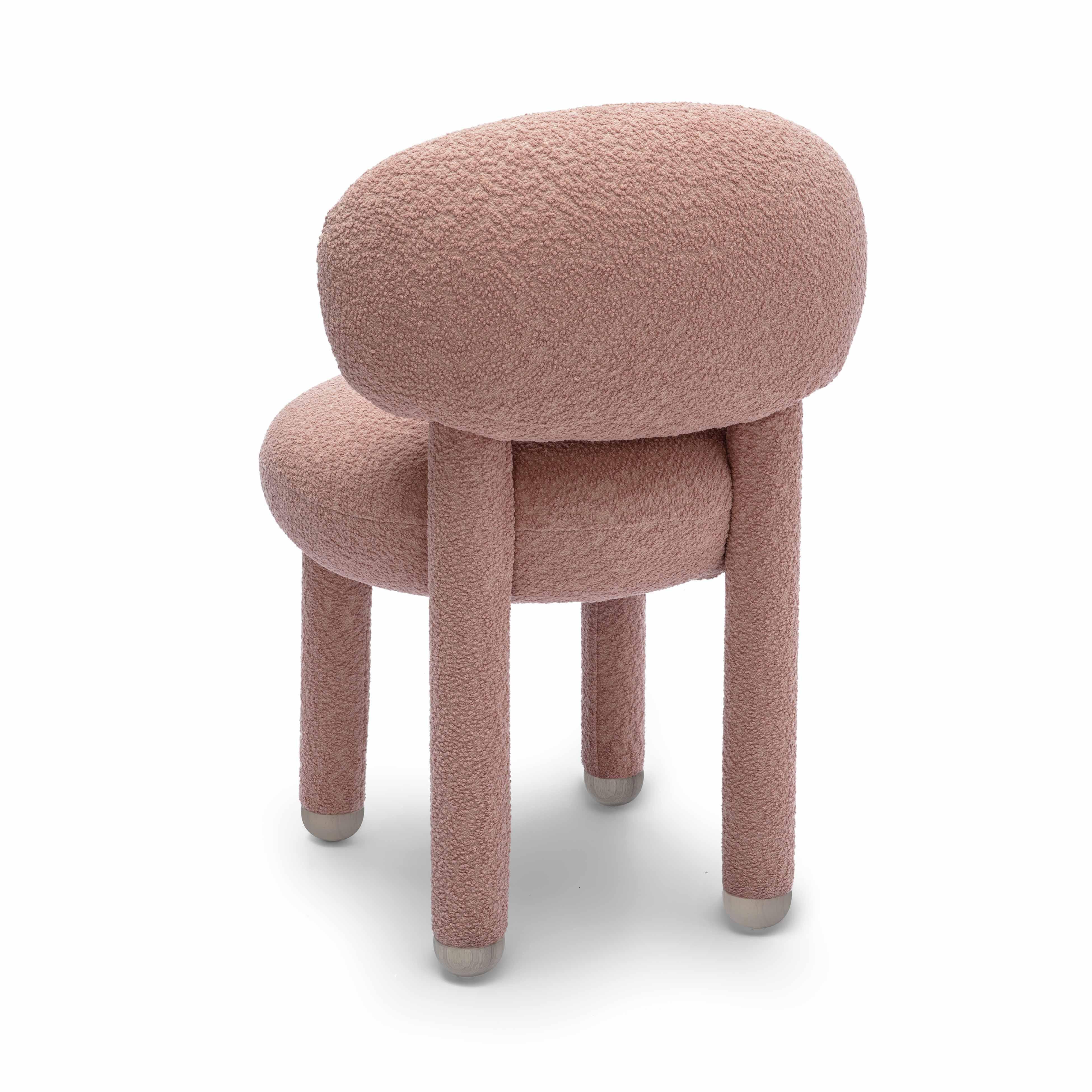 TOV Furniture Manu Boucle Side Chair, Pink, large