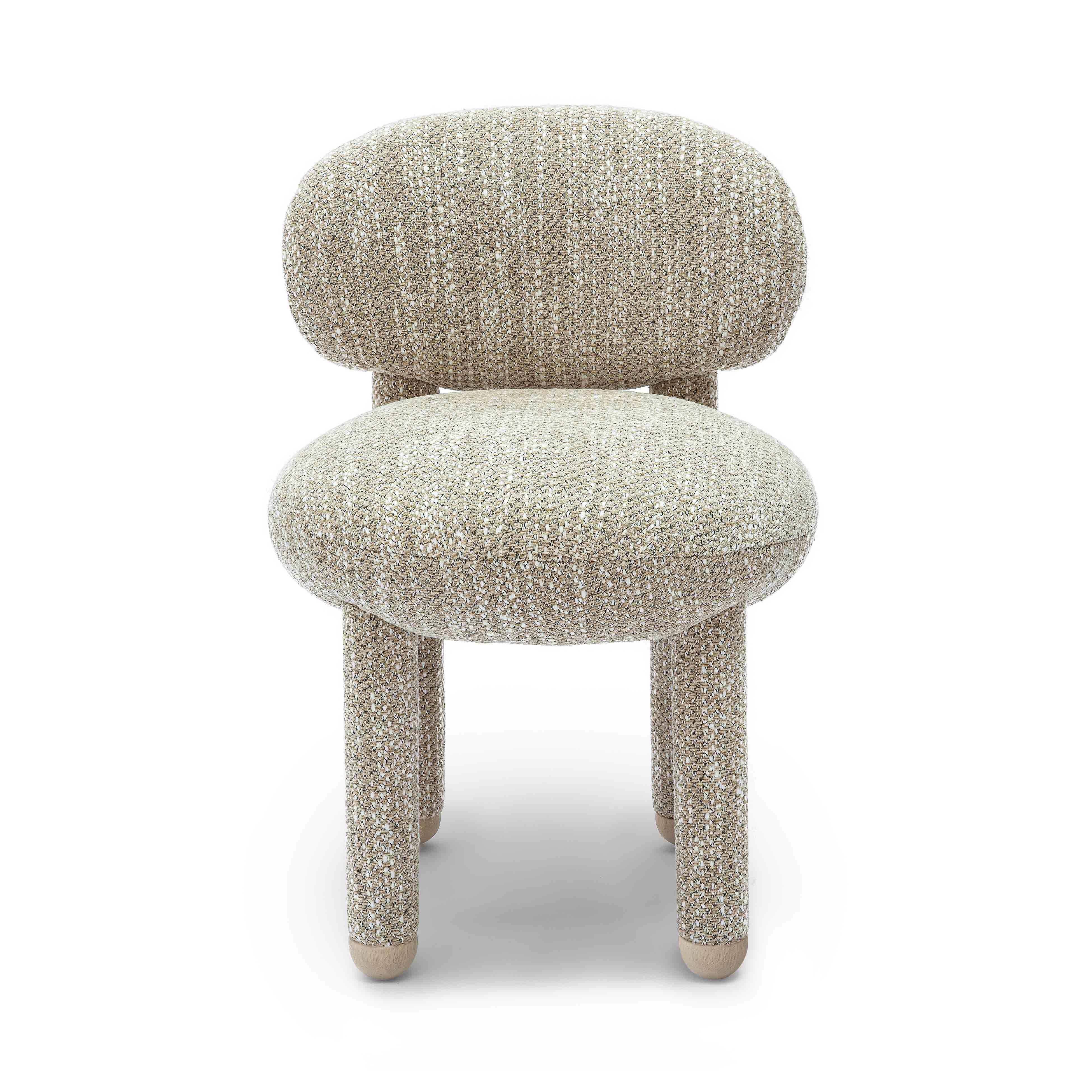 TOV Furniture Manu Fabric Side Chair, Beige, large