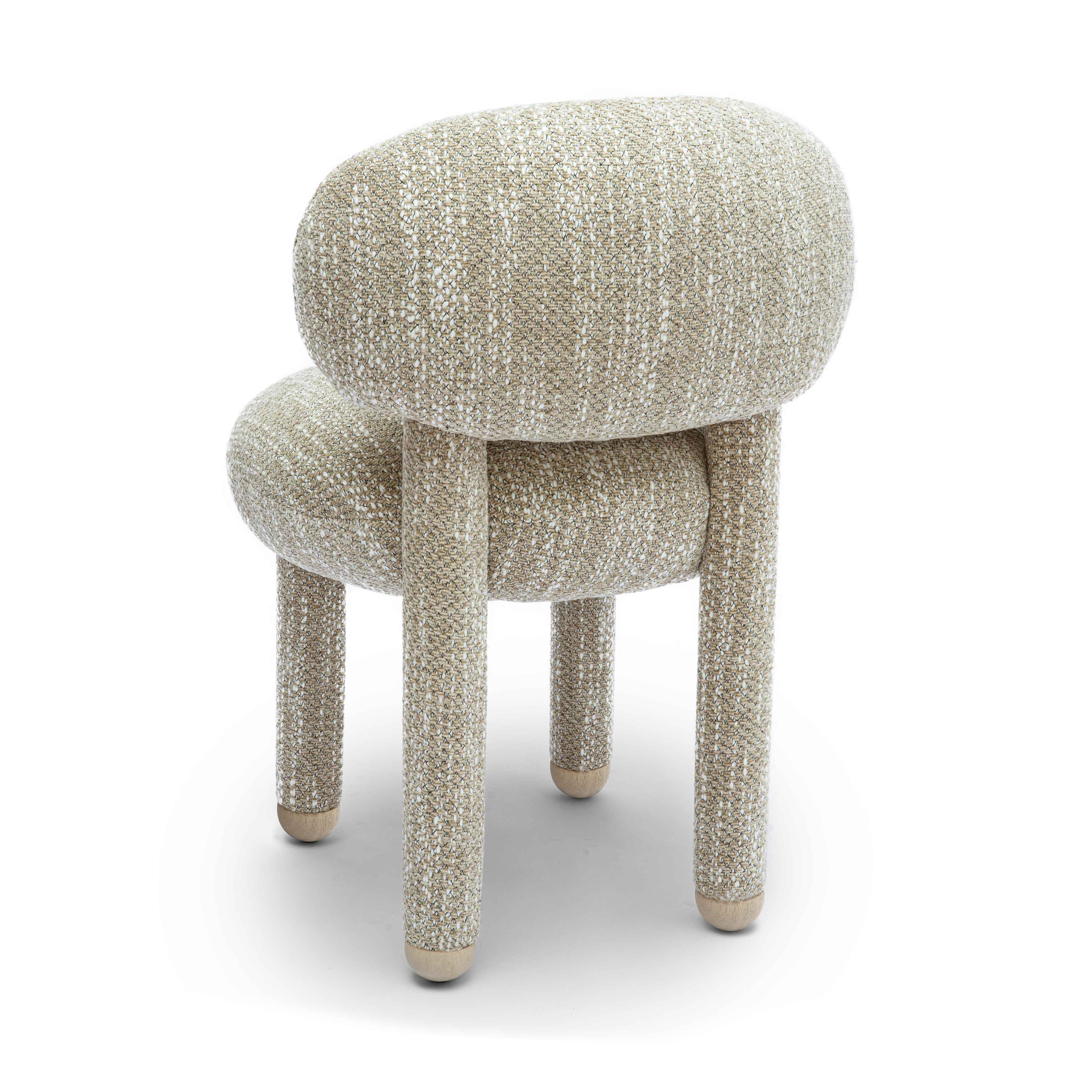 TOV Furniture Manu Fabric Side Chair, Beige, large