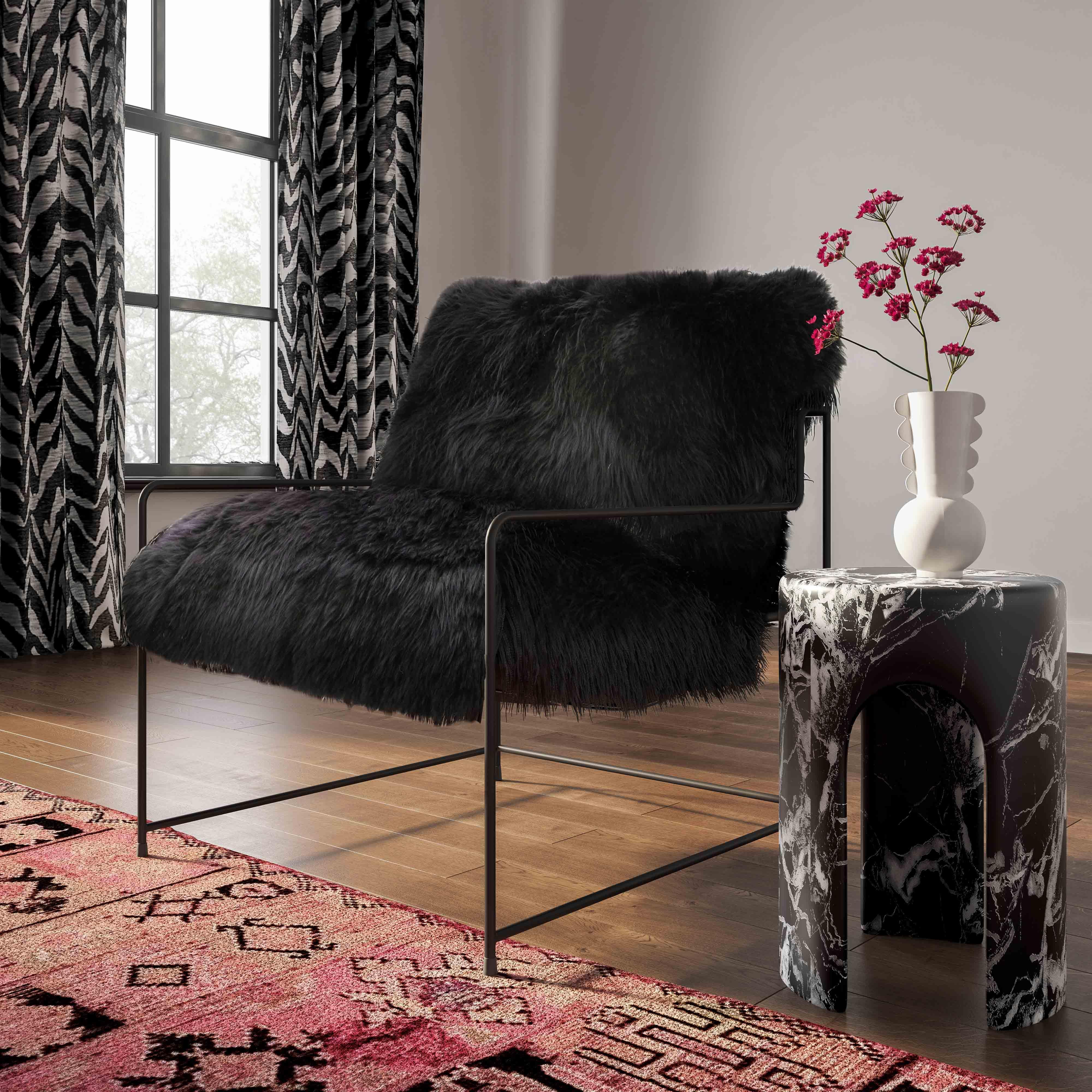 TOV Furniture Kimi Sheepskin Chair, , rollover