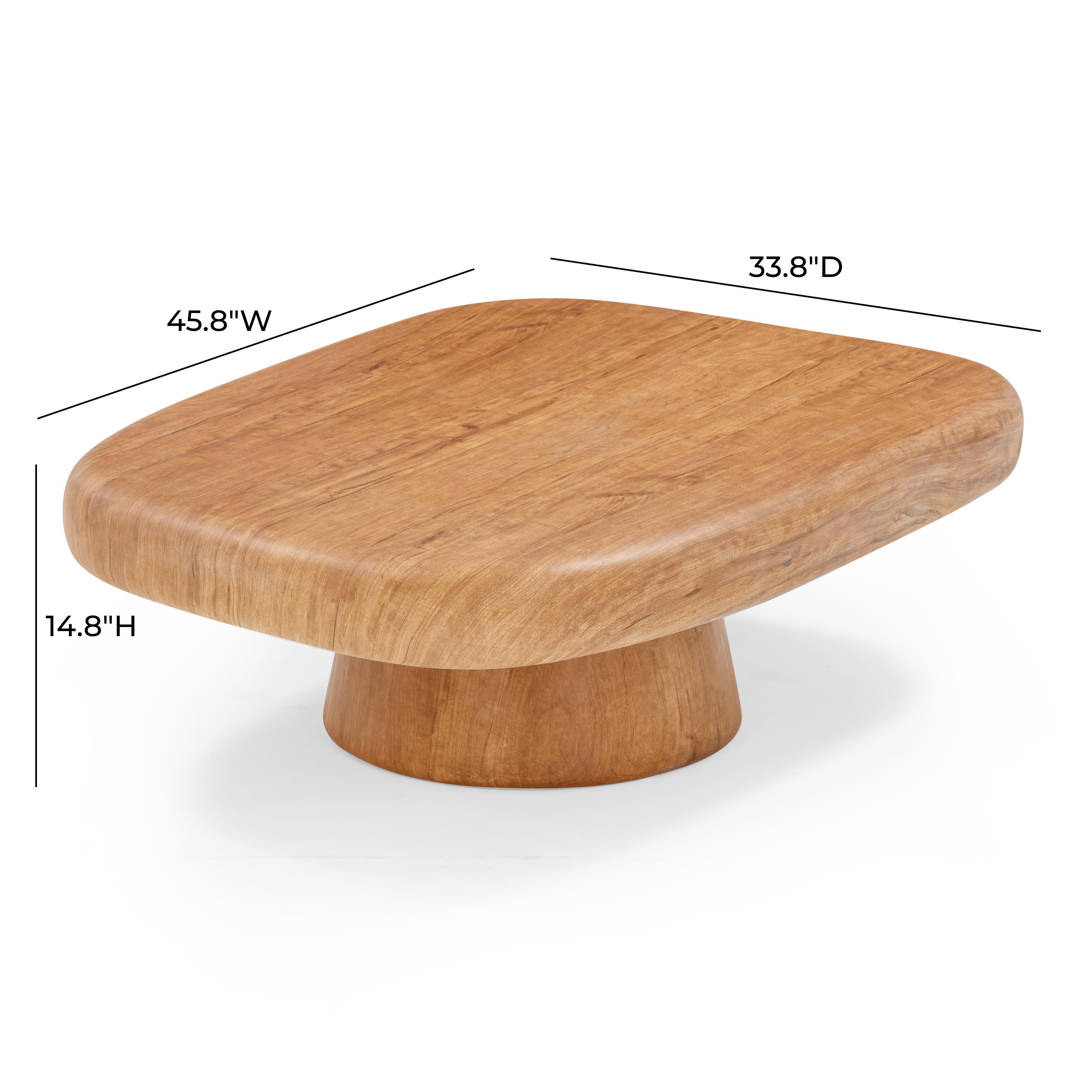 TOV Furniture Darial Coffee Table, Natural, large