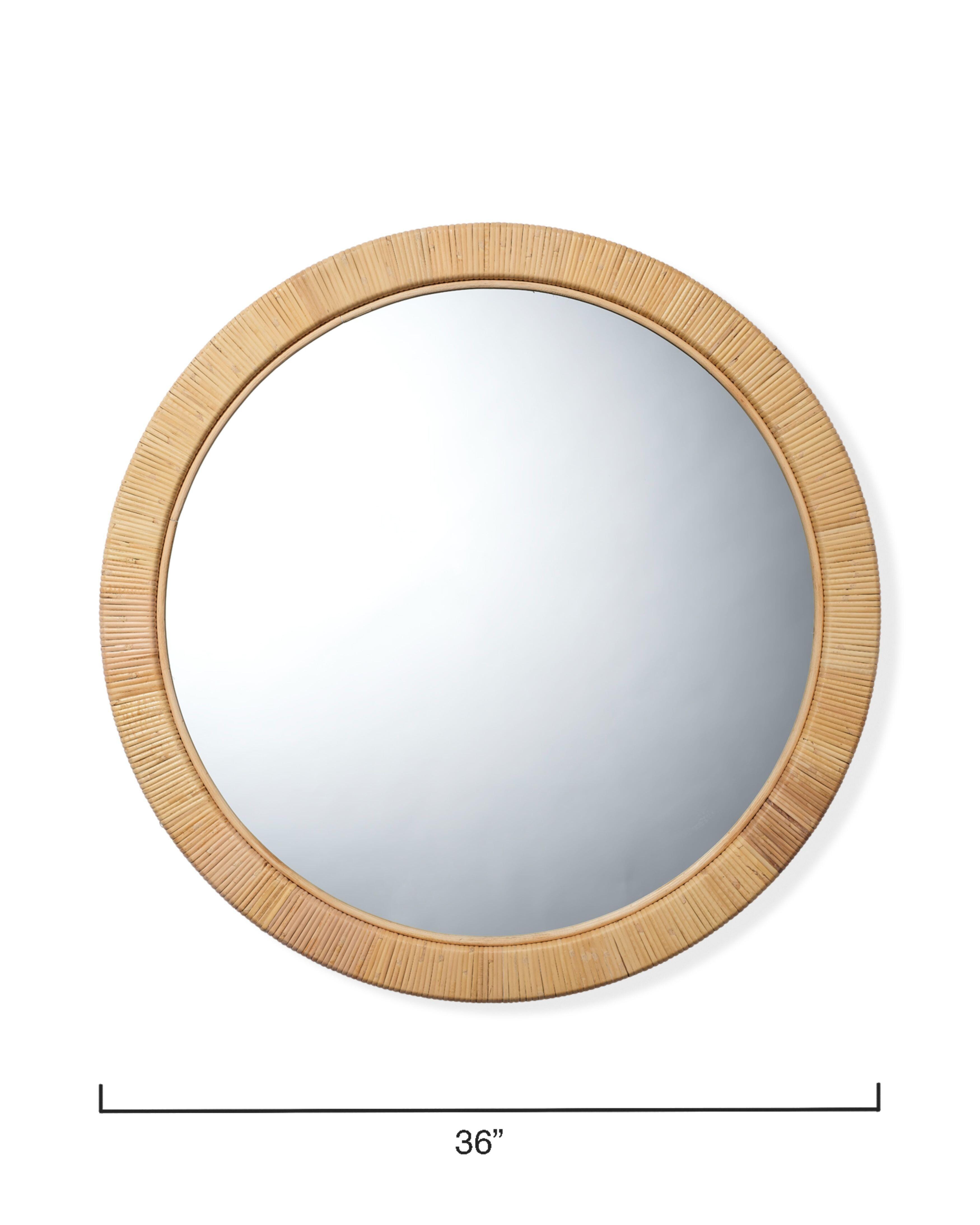 Relaxed Elegance Malakai Round Wall Mirror, , large