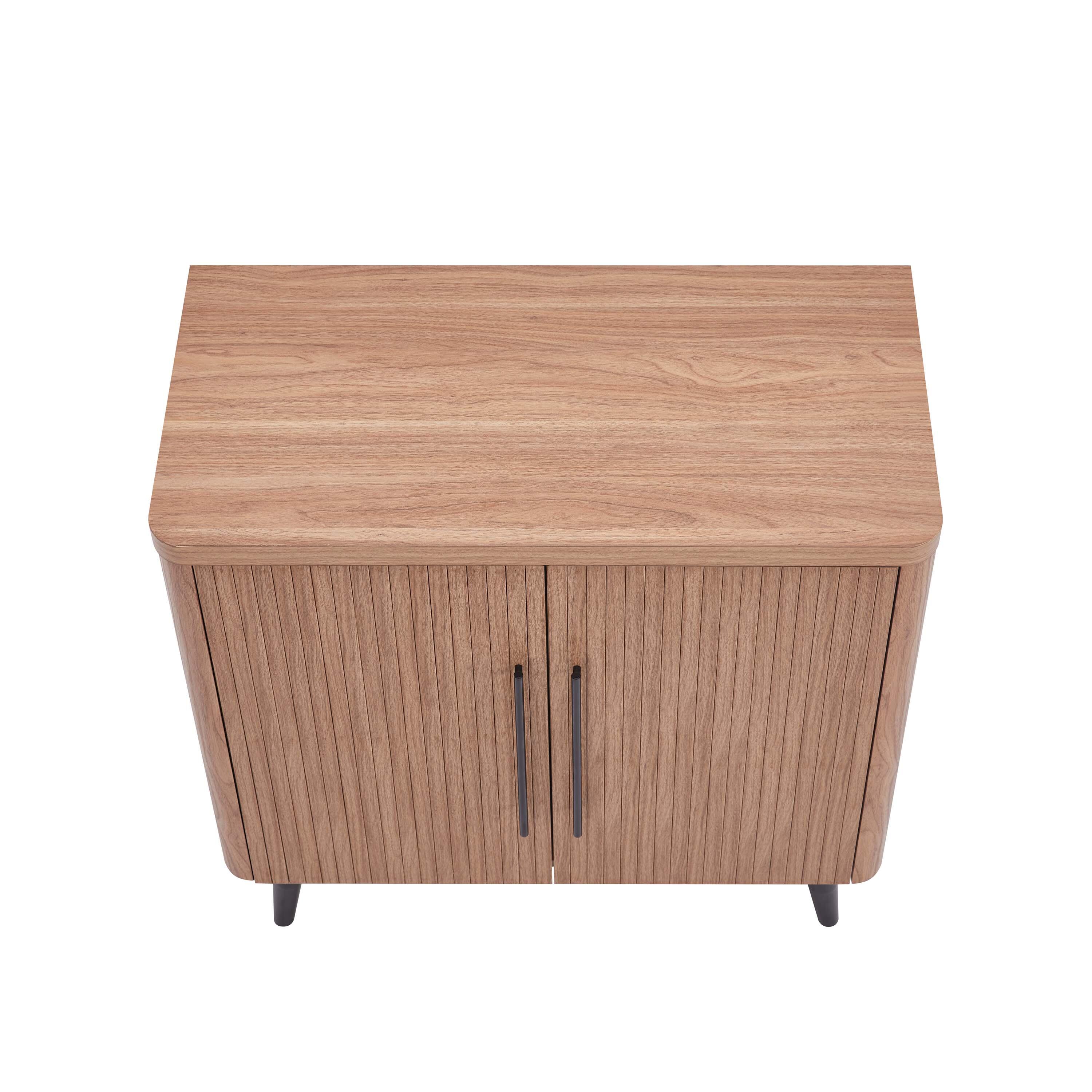 Manhattan Comfort Jodie 31.1" 2 Shelves Accent Cabinet, Maple, large