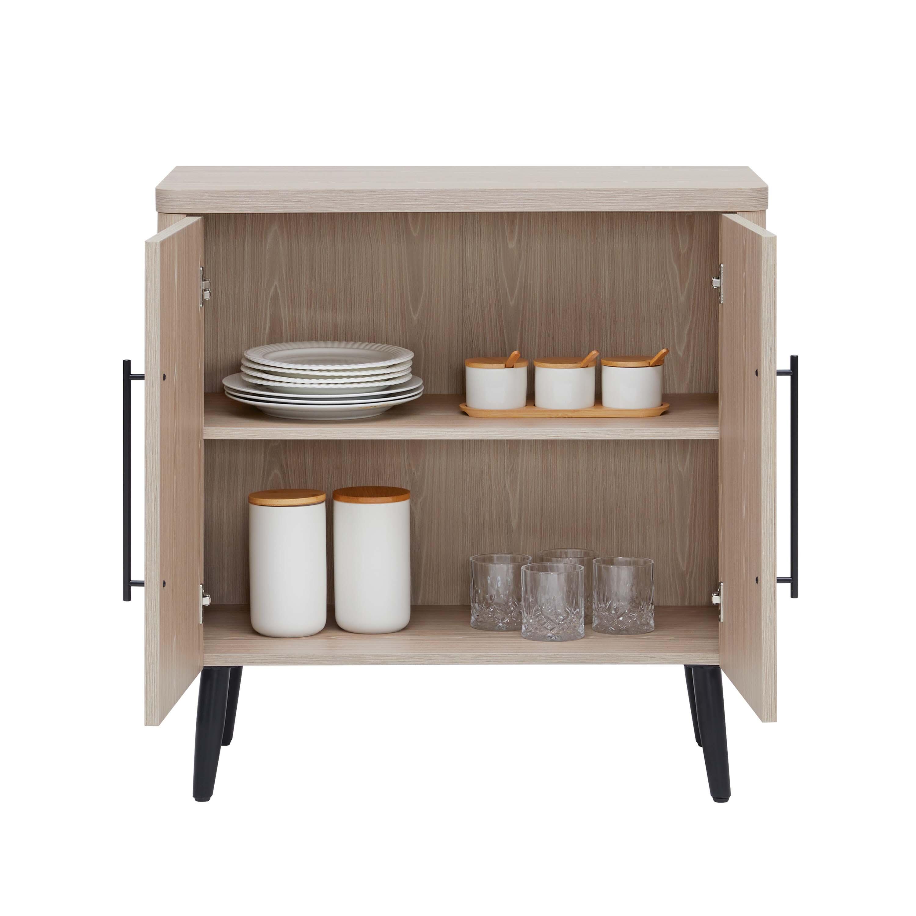 Manhattan Comfort Jodie 31.1" 2 Shelves Accent Cabinet, Whitewashed Oak, large