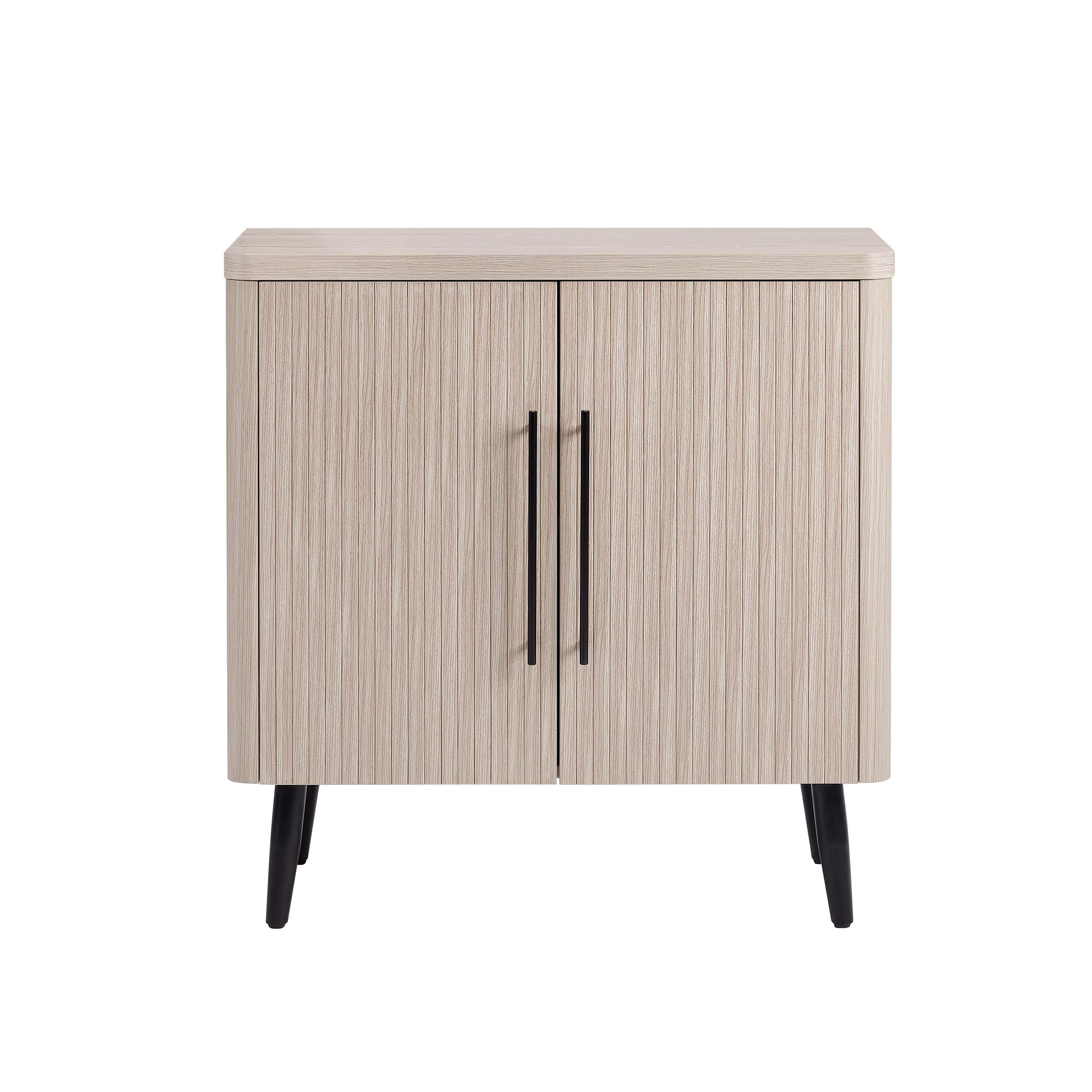 Manhattan Comfort Jodie 31.1" 2 Shelves Accent Cabinet, Whitewashed Oak, large