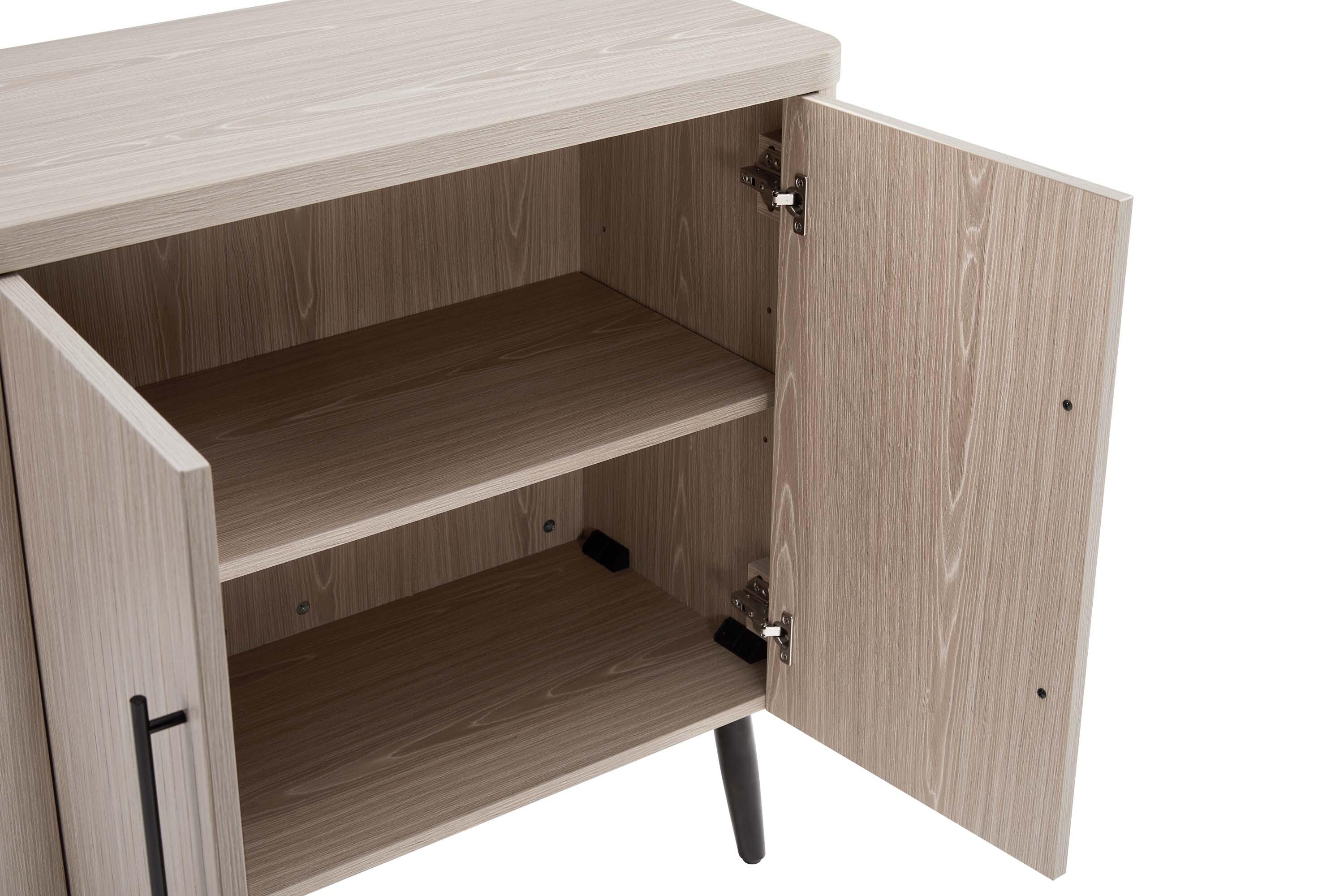 Manhattan Comfort Jodie 31.1" 2 Shelves Accent Cabinet, Whitewashed Oak, large