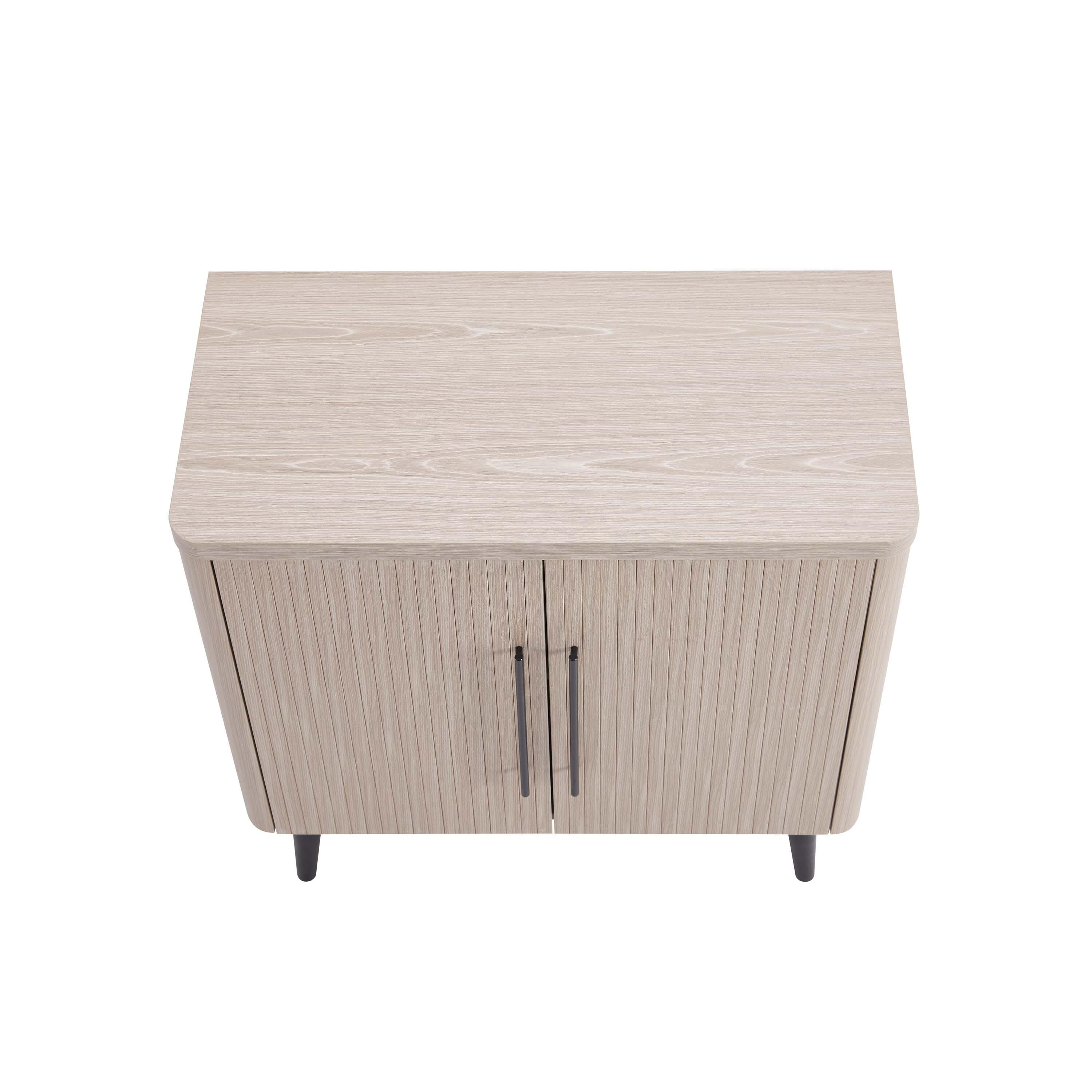 Manhattan Comfort Jodie 31.1" 2 Shelves Accent Cabinet, Whitewashed Oak, large