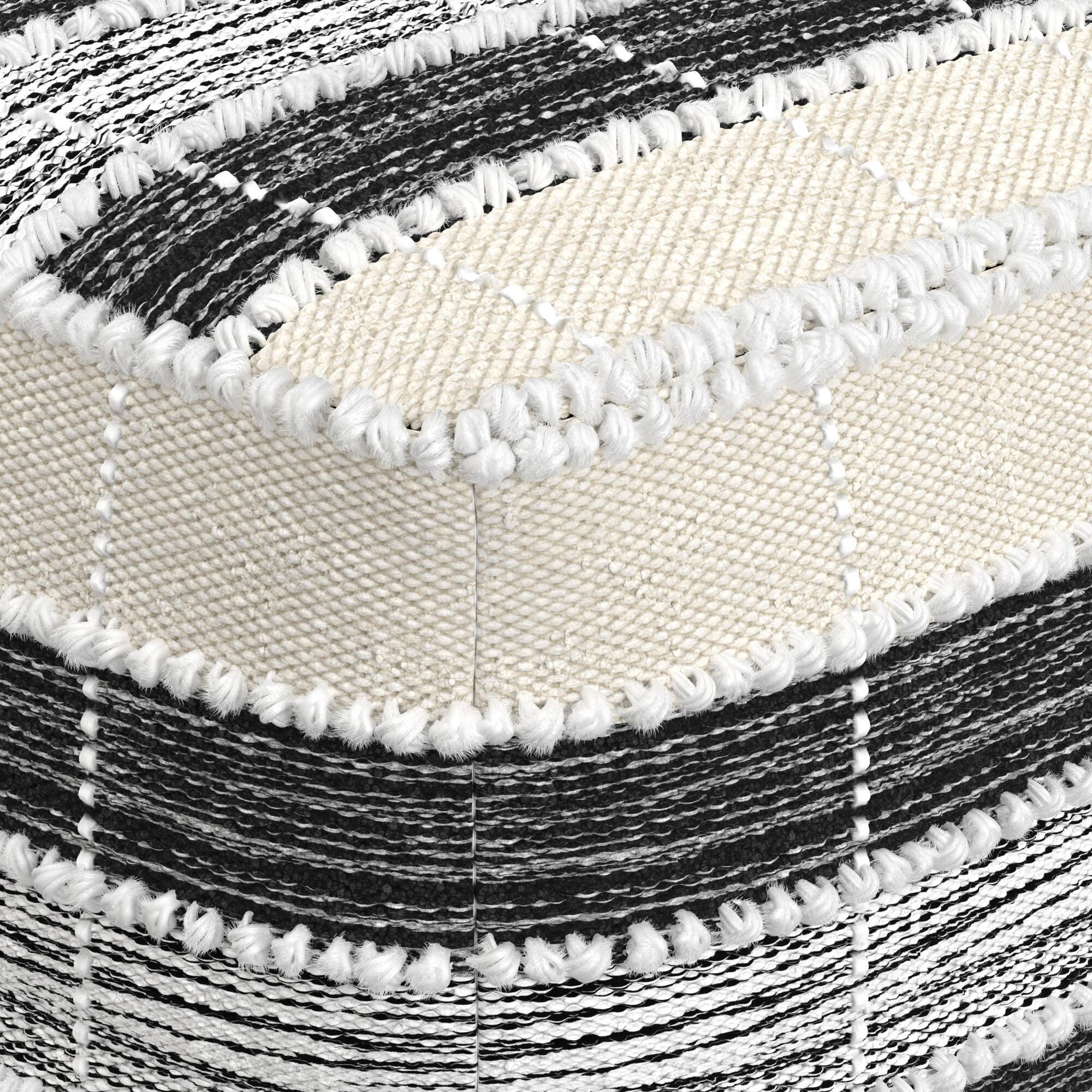 Simpli Home Barley Pouf, , large