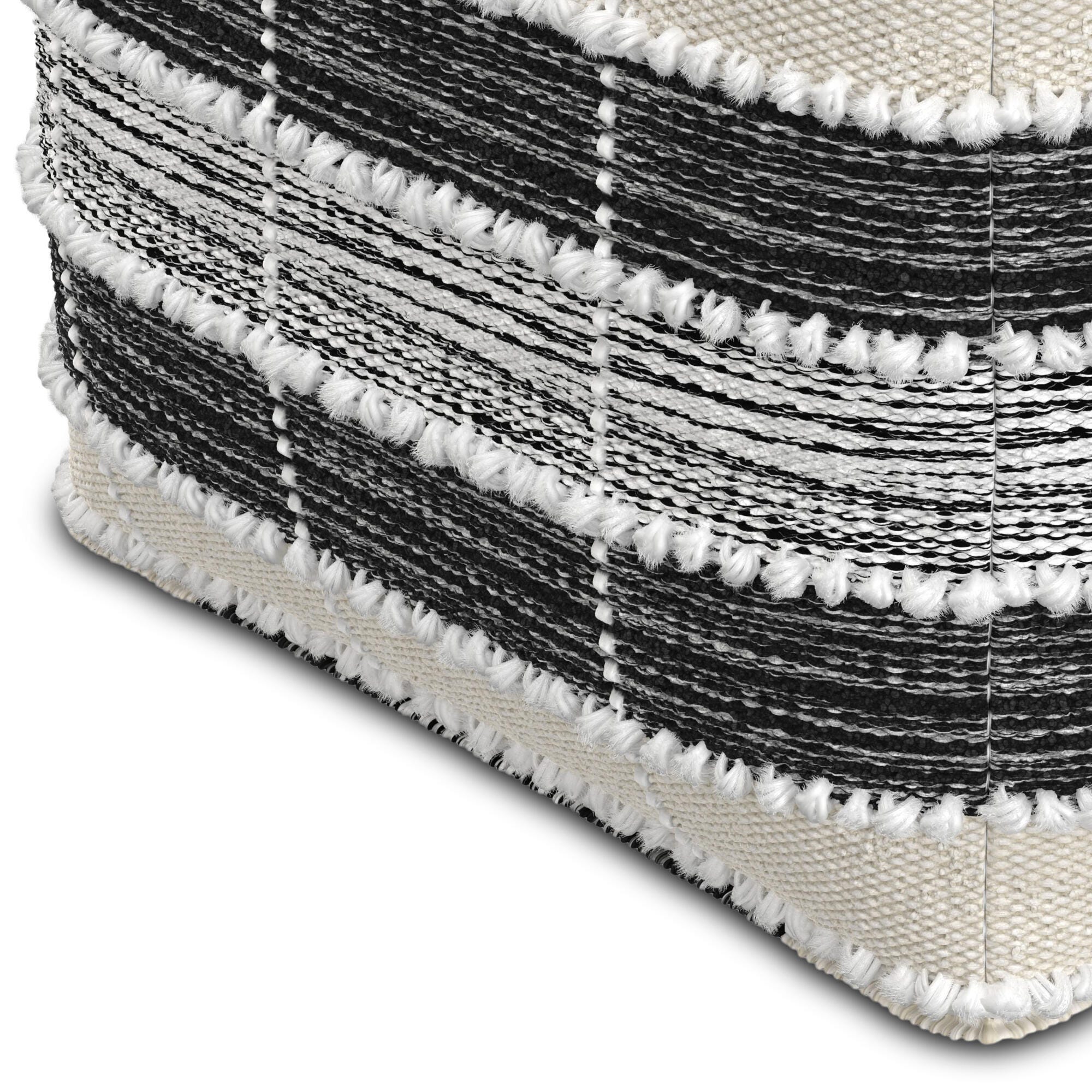 Simpli Home Barley Pouf, , large
