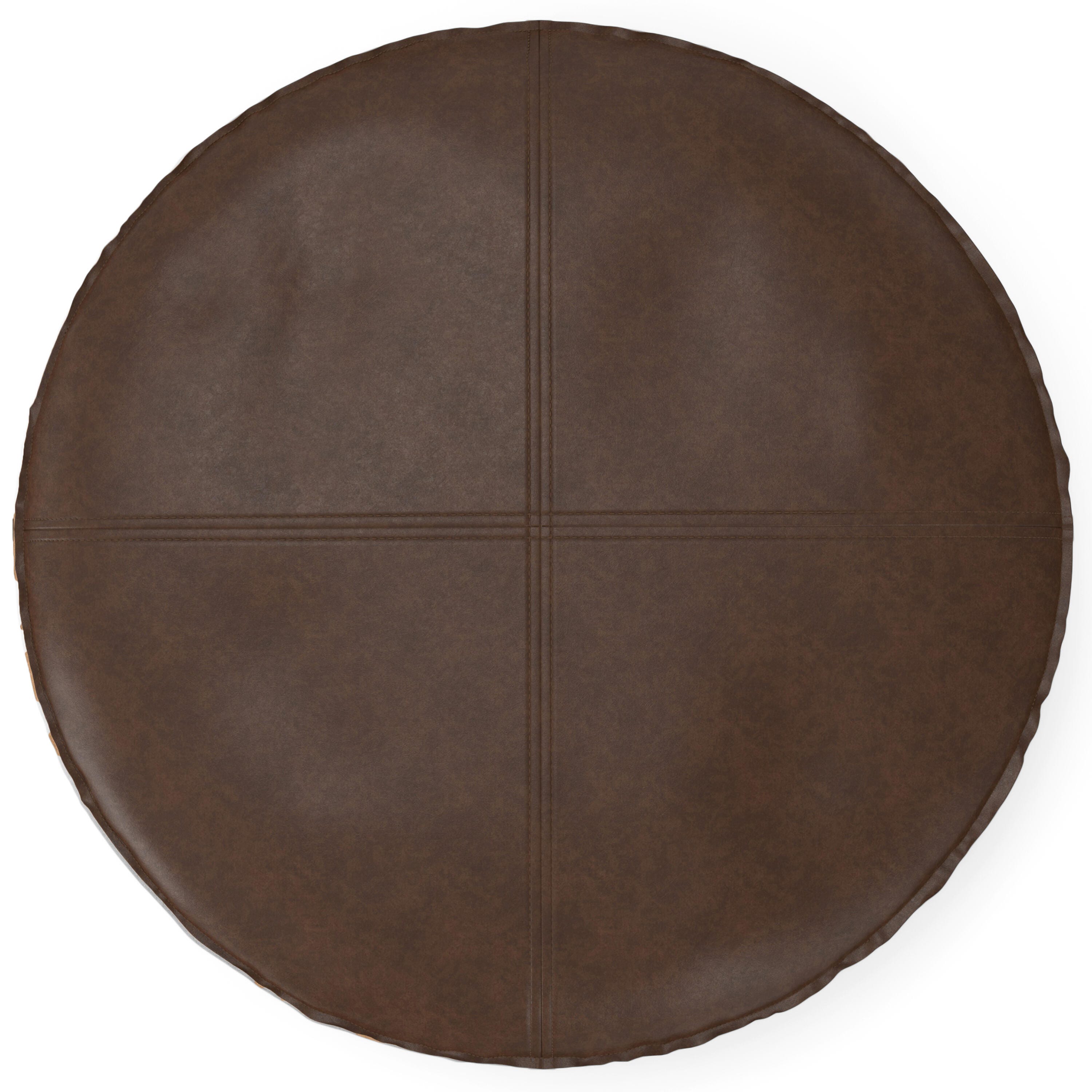 Simpli Home Brody Round Coffee Table Pouf, , large