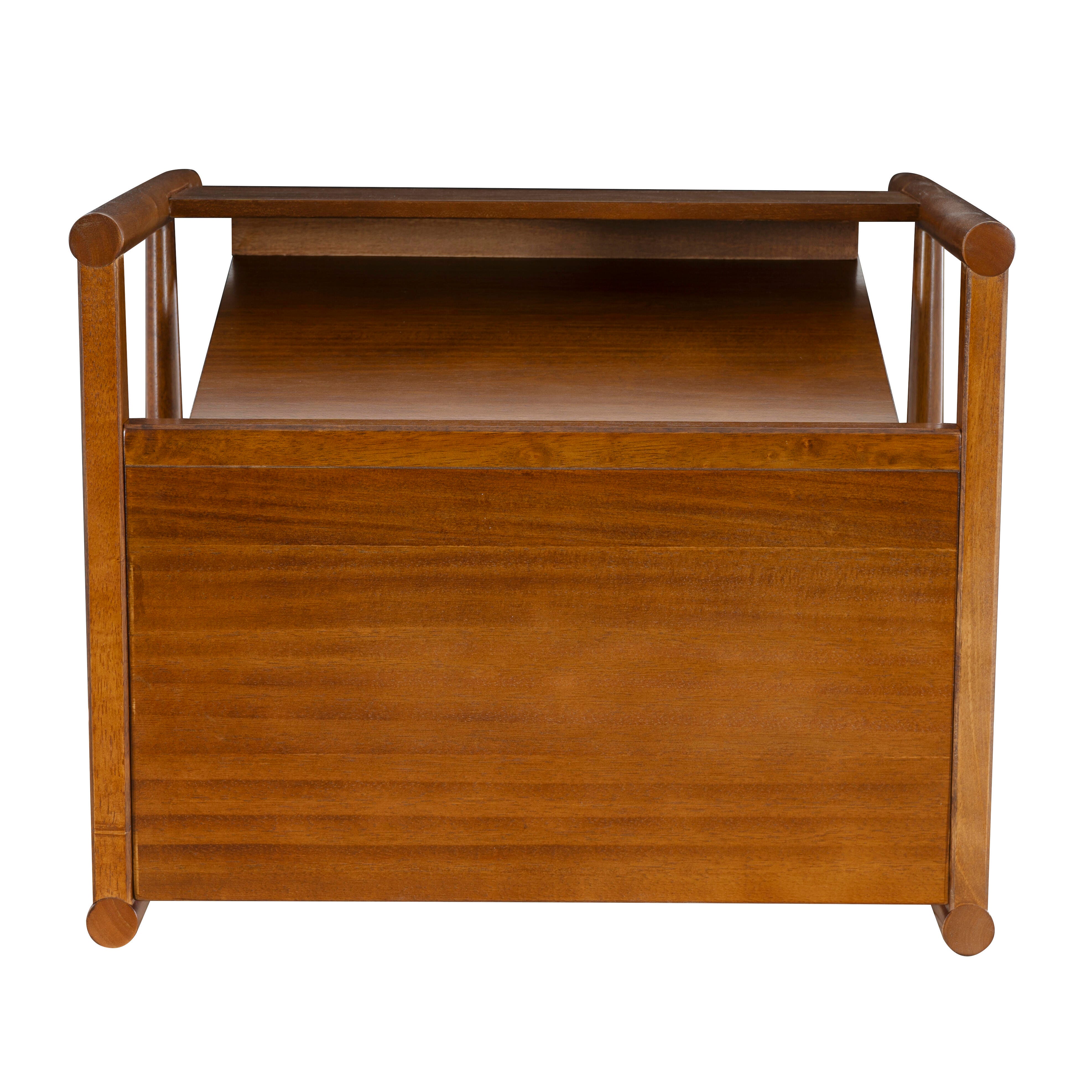 Linon Percy Accent Table with Magazine Rack, , large